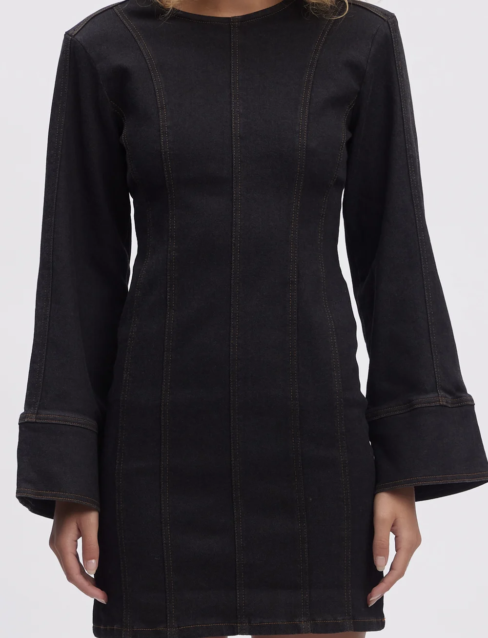 Gestuz - TubinaGZ LS dress - jeanskleider - dark black wash - 5