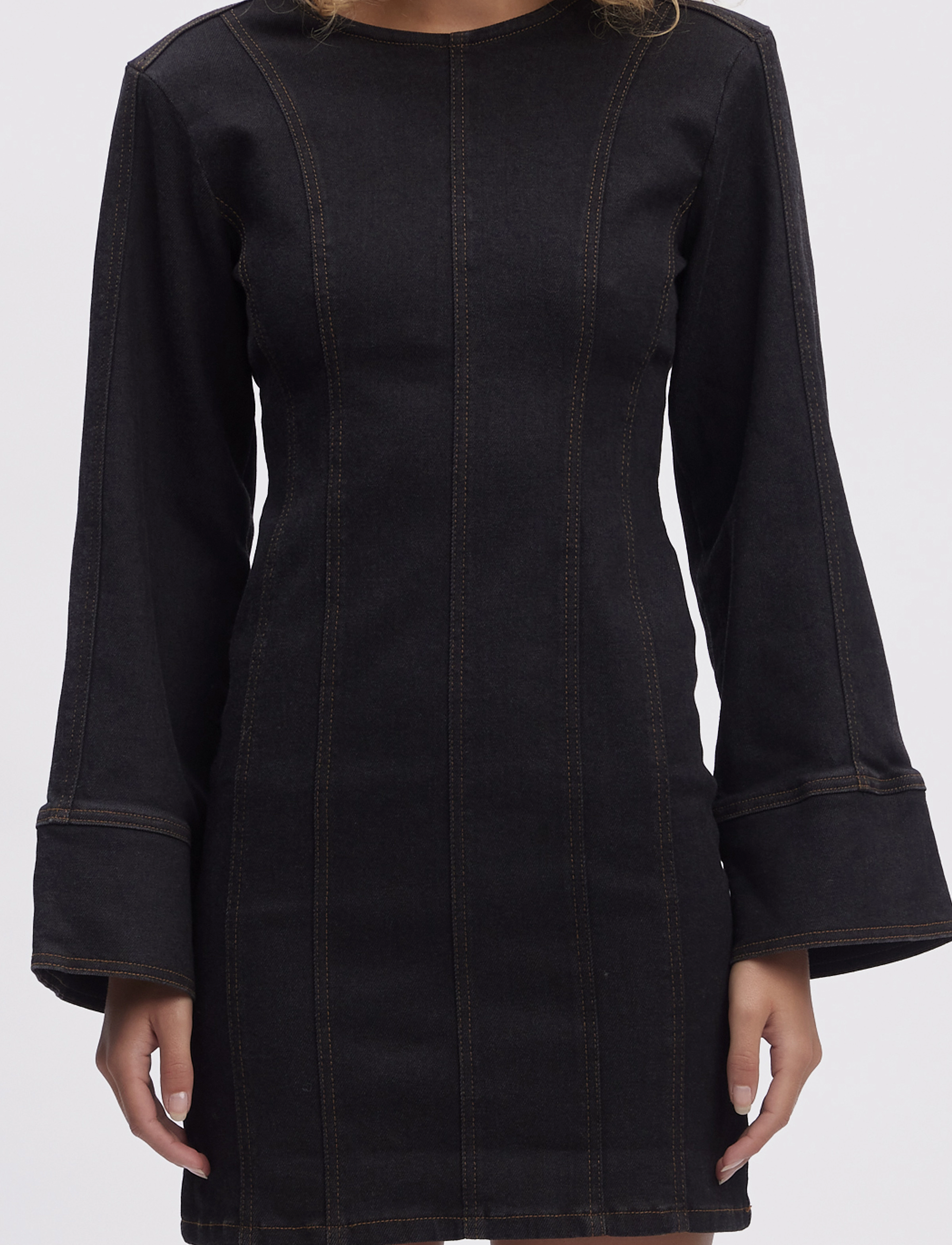 Gestuz - TubinaGZ LS dress - cowboykjoler - dark black wash - 5