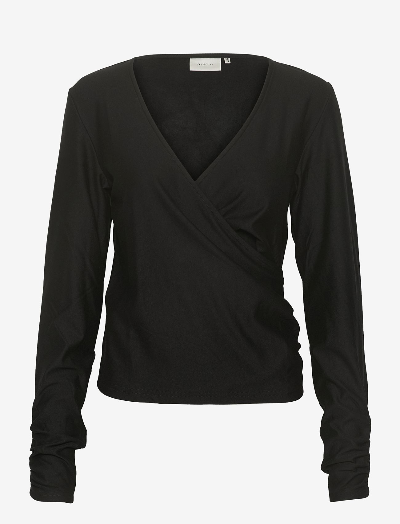 Gestuz - RifaGZ wrap top - pikkade varrukatega pluusid - black - 0