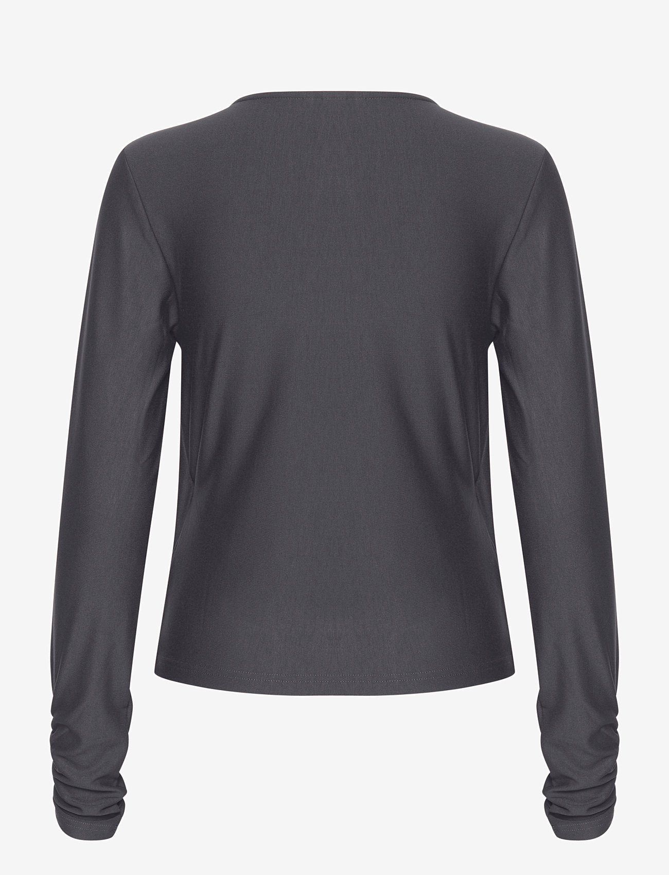 Gestuz - RifaGZ wrap top - långärmade blusar - gray pinstripe - 1