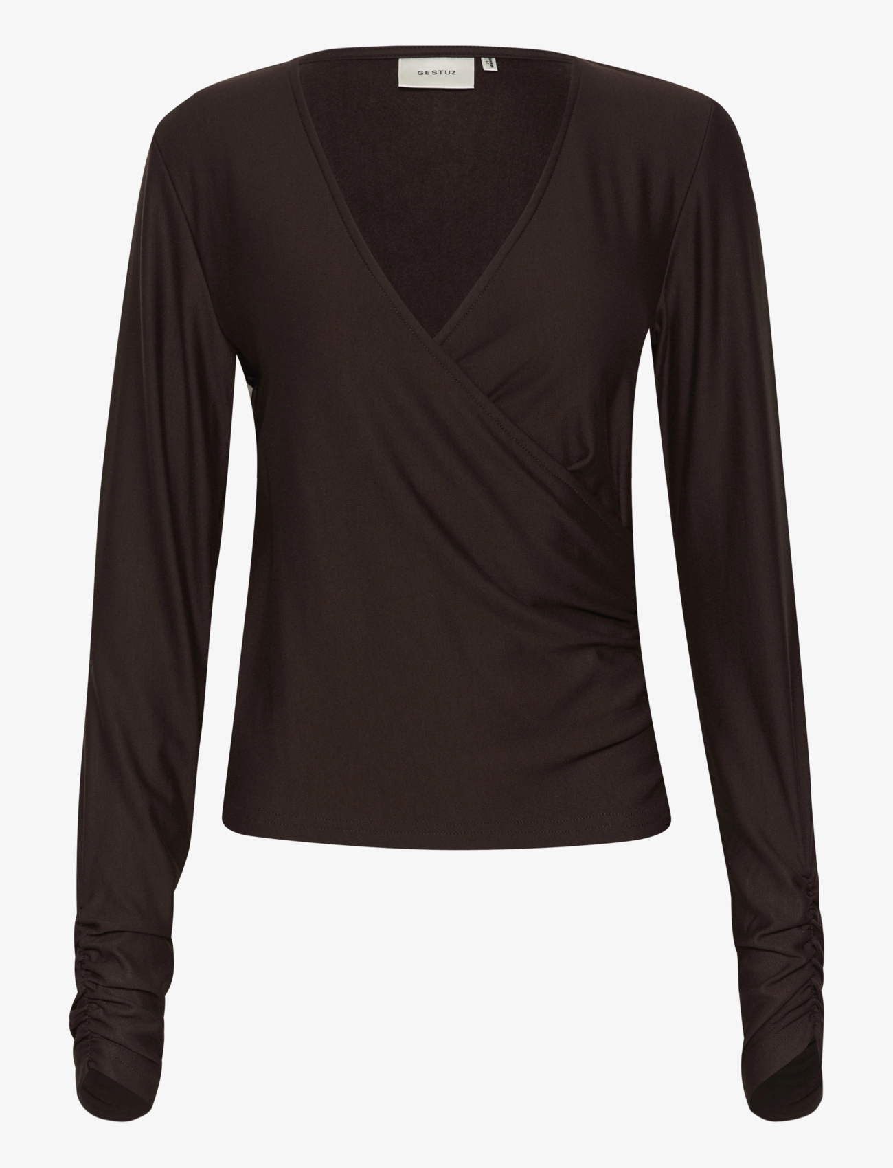 Gestuz RifaGZ wrap top - Bluser - MOLÉ / brown