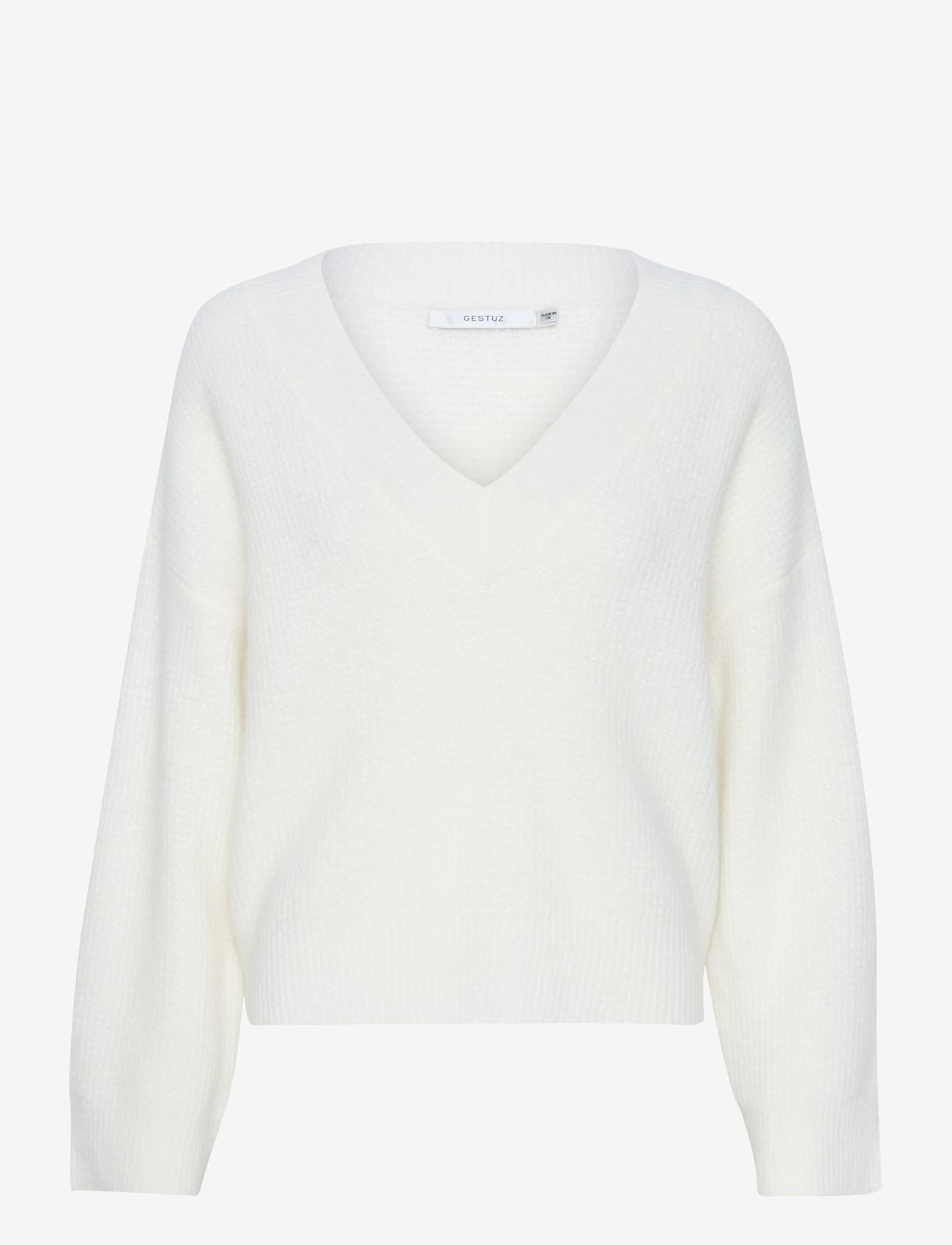 Gestuz - AlphaGZ V-neck - egret - 1