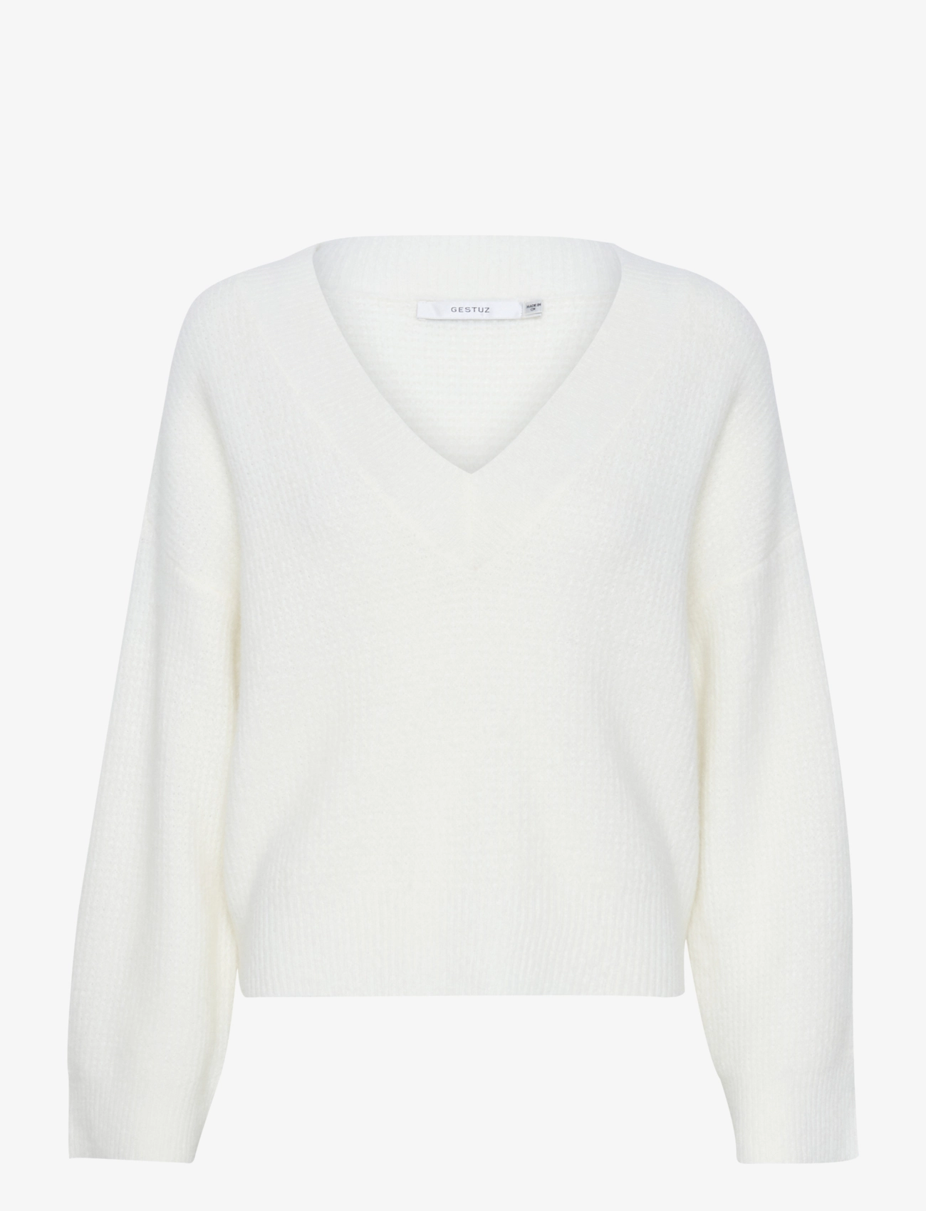 Gestuz - AlphaGZ V-neck - egret - 1