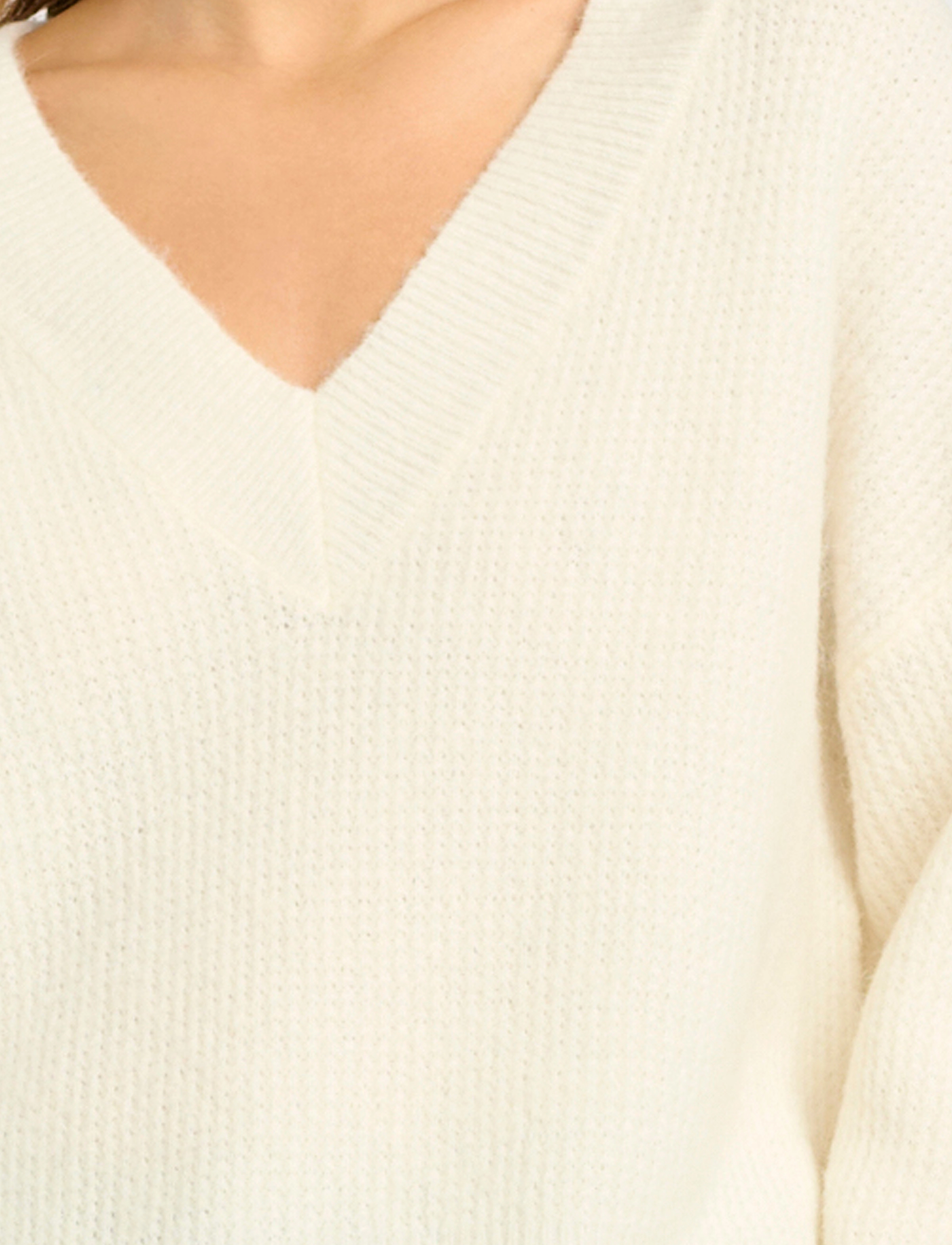 Gestuz - AlphaGZ V-neck - egret - 4