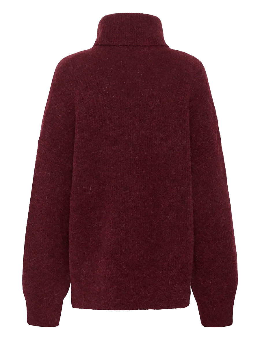 Gestuz - AlphaGZ rollneck - rollkragenpullover - blood red mÉlange - 2