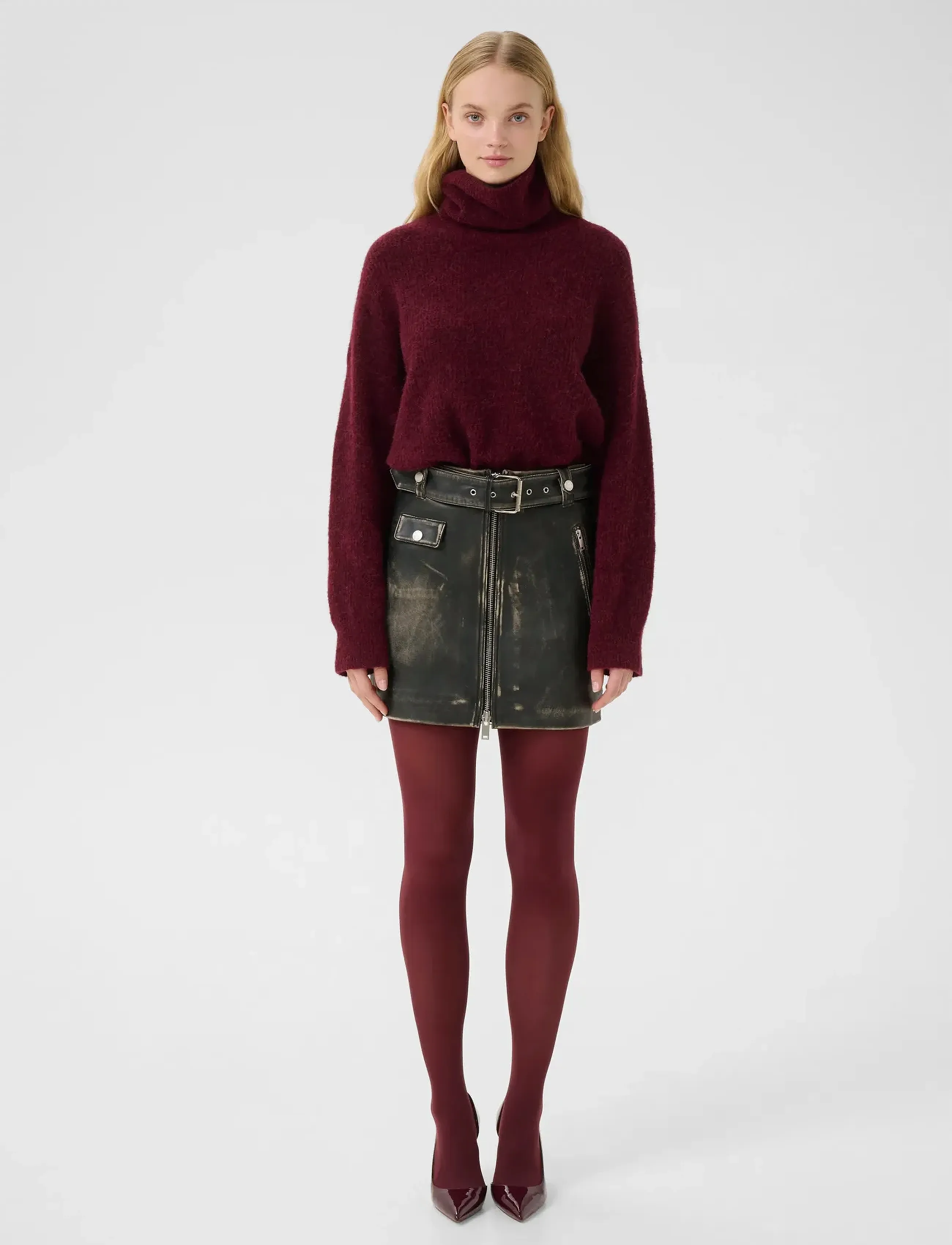 Gestuz - AlphaGZ rollneck - poolopaidat - blood red mÉlange - 3