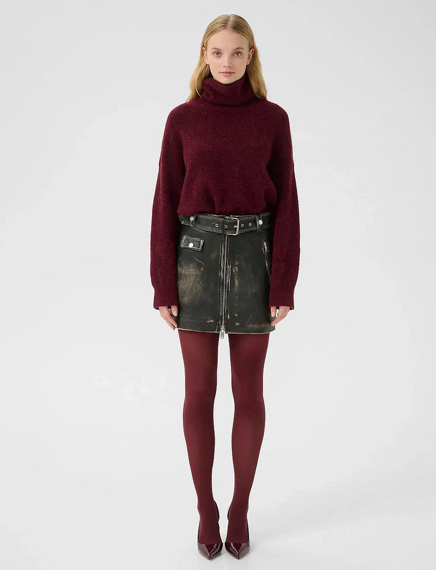 Gestuz - AlphaGZ rollneck - rollkragenpullover - blood red mÉlange - 3