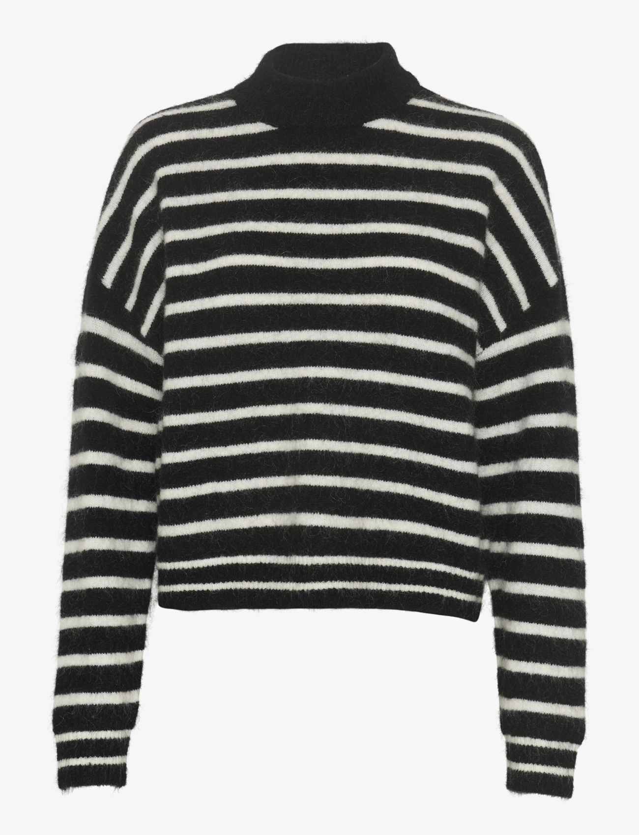 Gestuz DebbieGZ pullover - Trøjer - BLACK/WHITE STRIPED / black