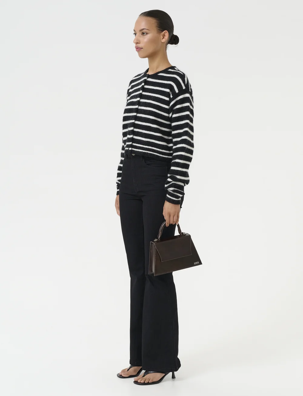 Gestuz - DebbieGZ short cardigan - cardigans - black/white striped - 5