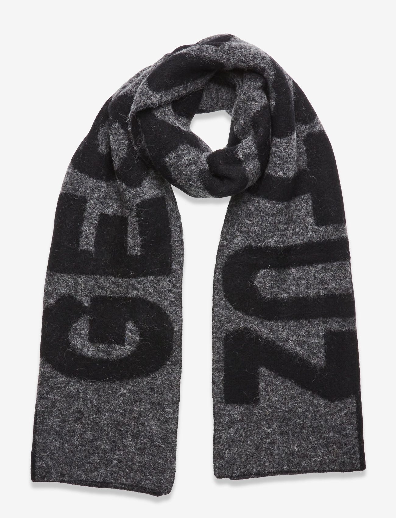 Gestuz - AlphaGZ Scarf - accessories - charcoal melange/deepblack - 0