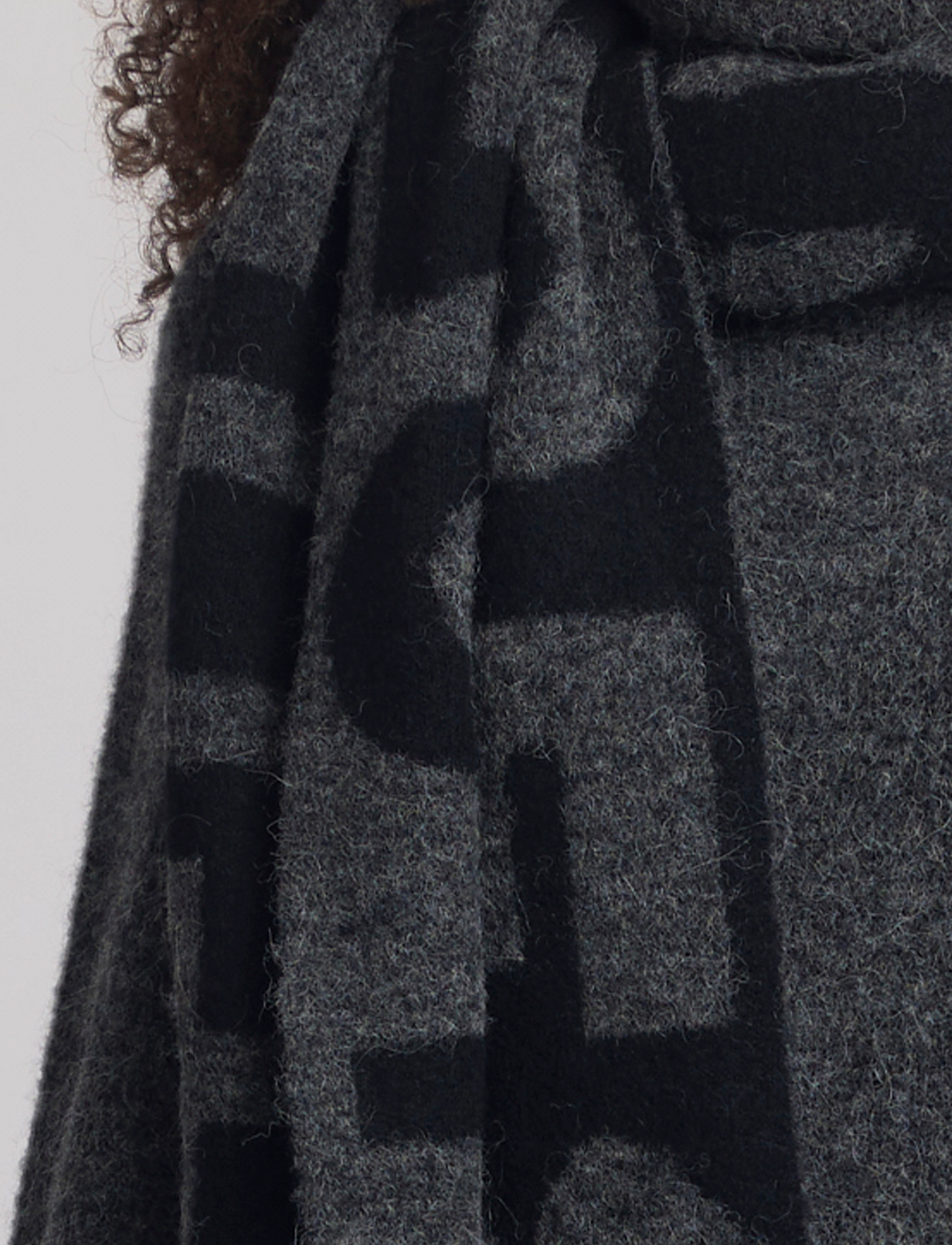 Gestuz - AlphaGZ Scarf - accessories - charcoal melange/deepblack - 5