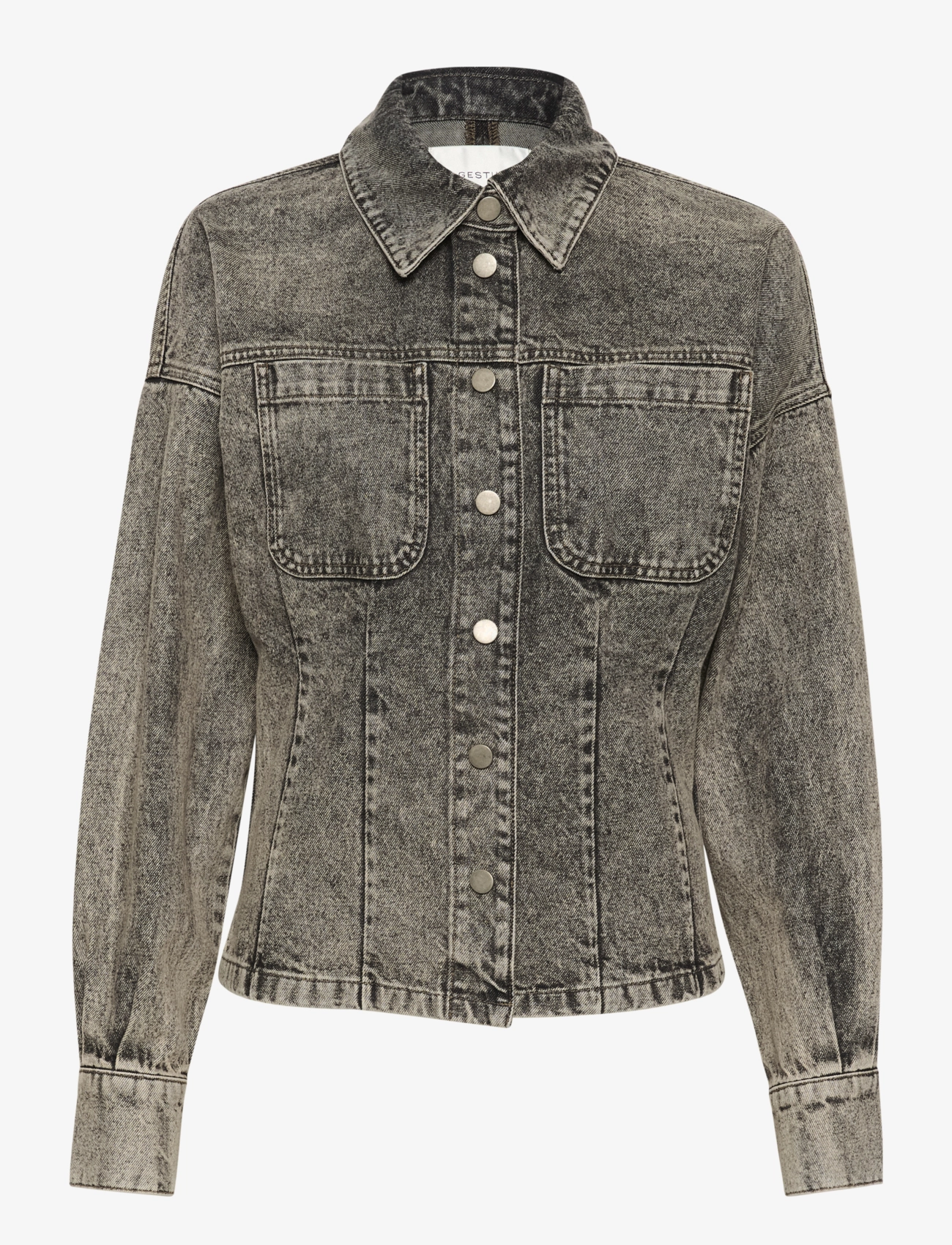 Gestuz BrendaGZ LS shirt - Blouses & Overhemden - GREY BROWN WASHED / grey