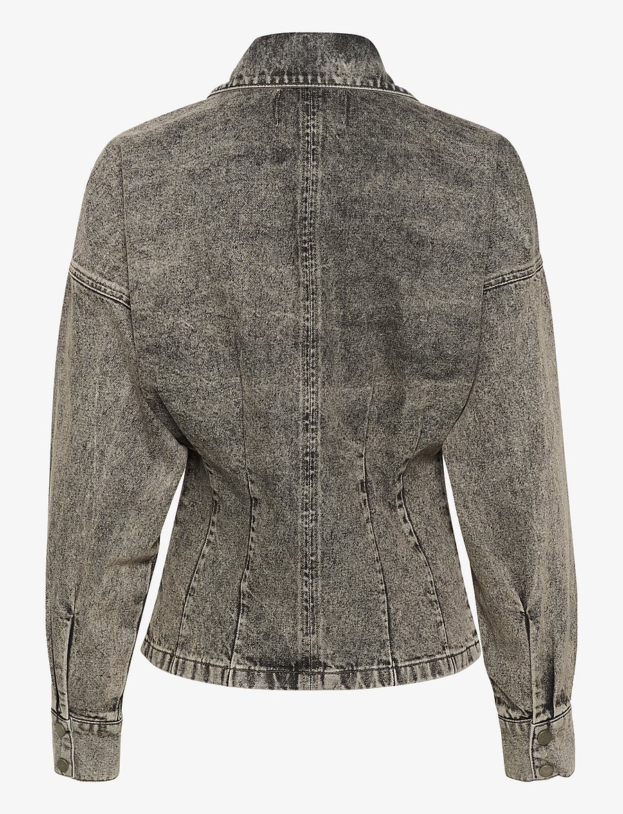 Gestuz - BrendaGZ LS shirt - jeanshemden - grey brown washed - 2