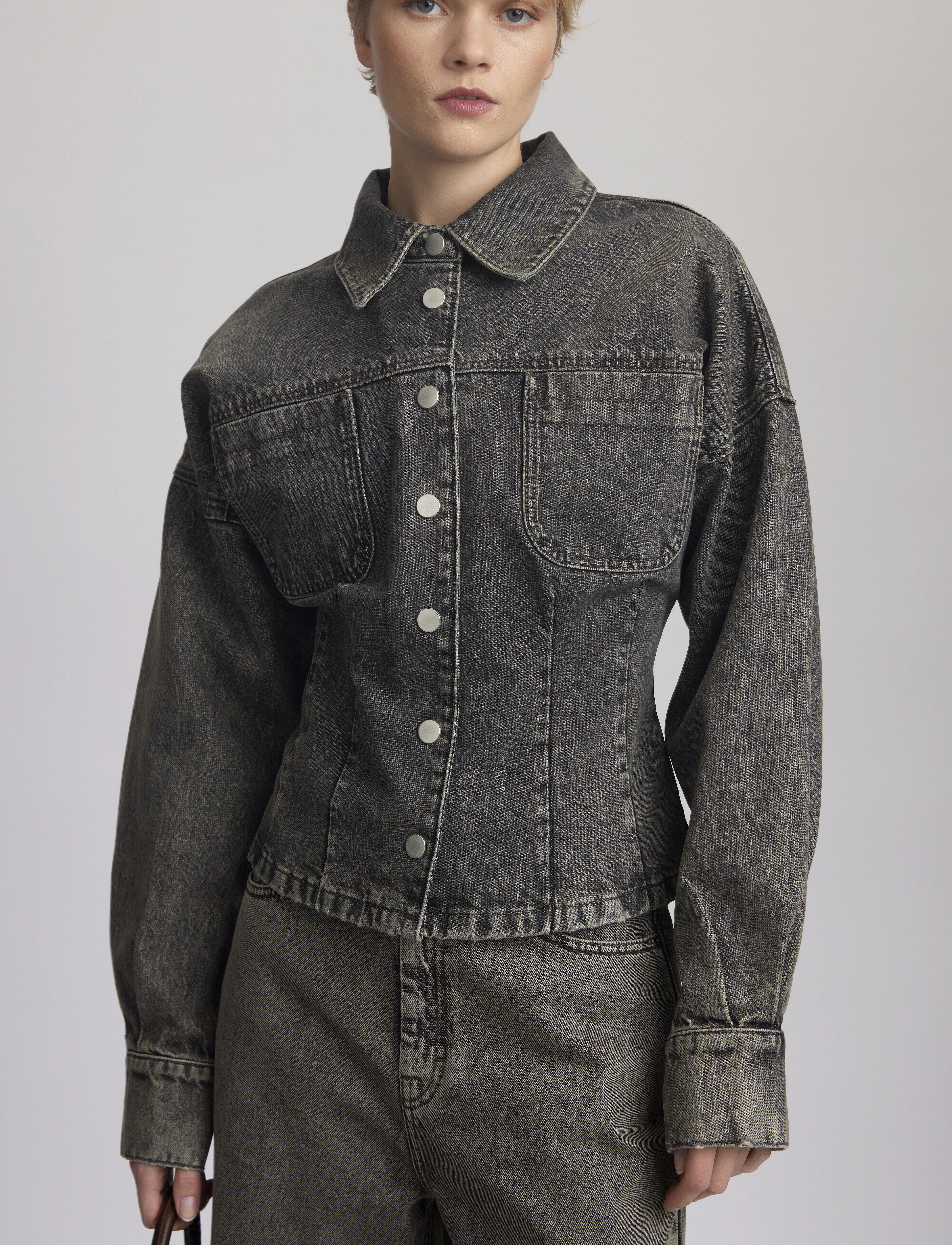 Gestuz BrendaGZ LS shirt - Särgid - GREY BROWN WASHED / grey