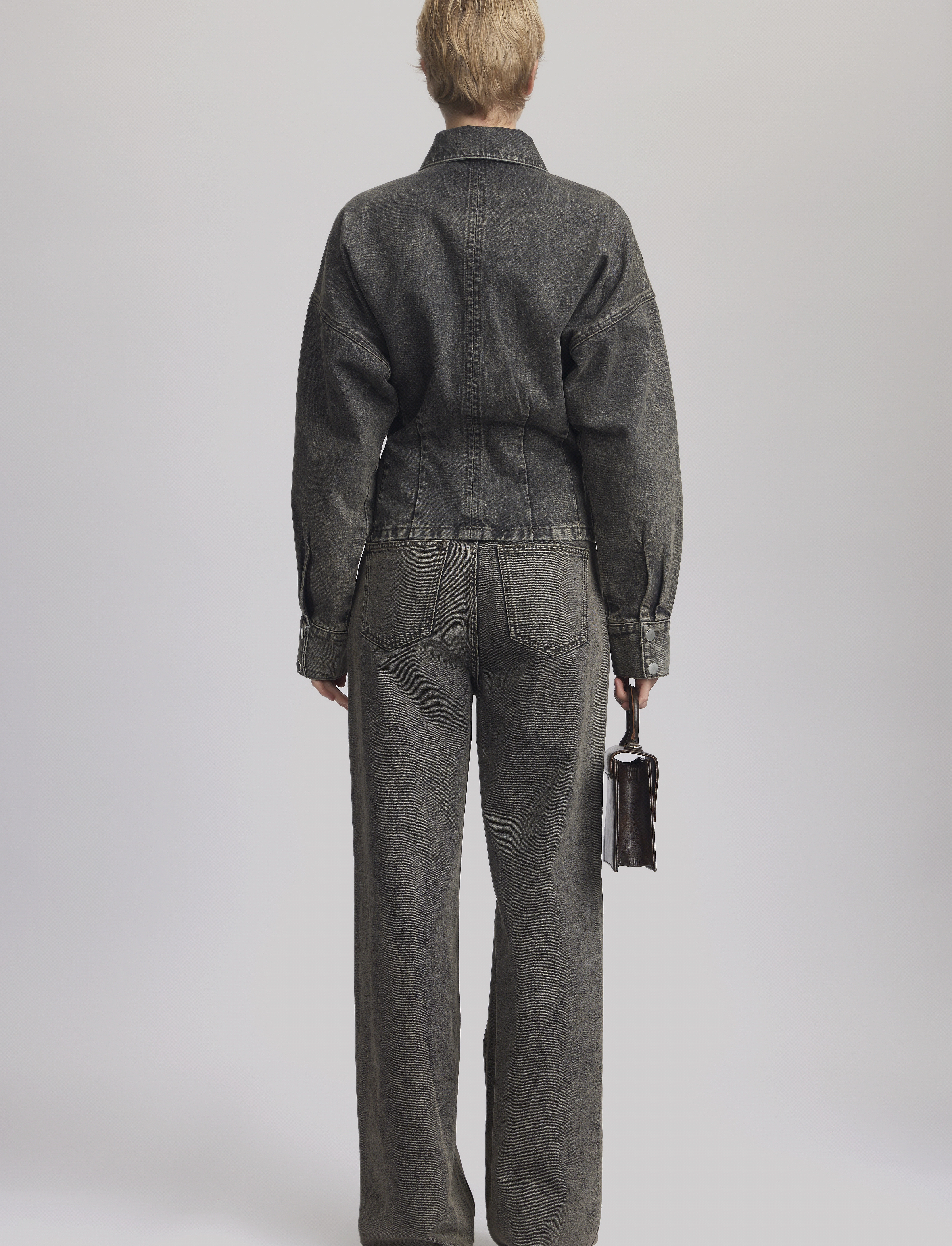 Gestuz - BrendaGZ LS shirt - džinsa krekli - grey brown washed - 4