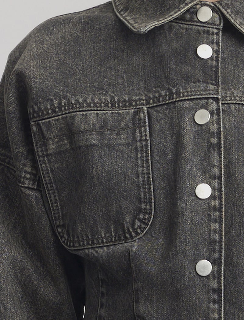 Gestuz - BrendaGZ LS shirt - jeansskjortor - grey brown washed - 5