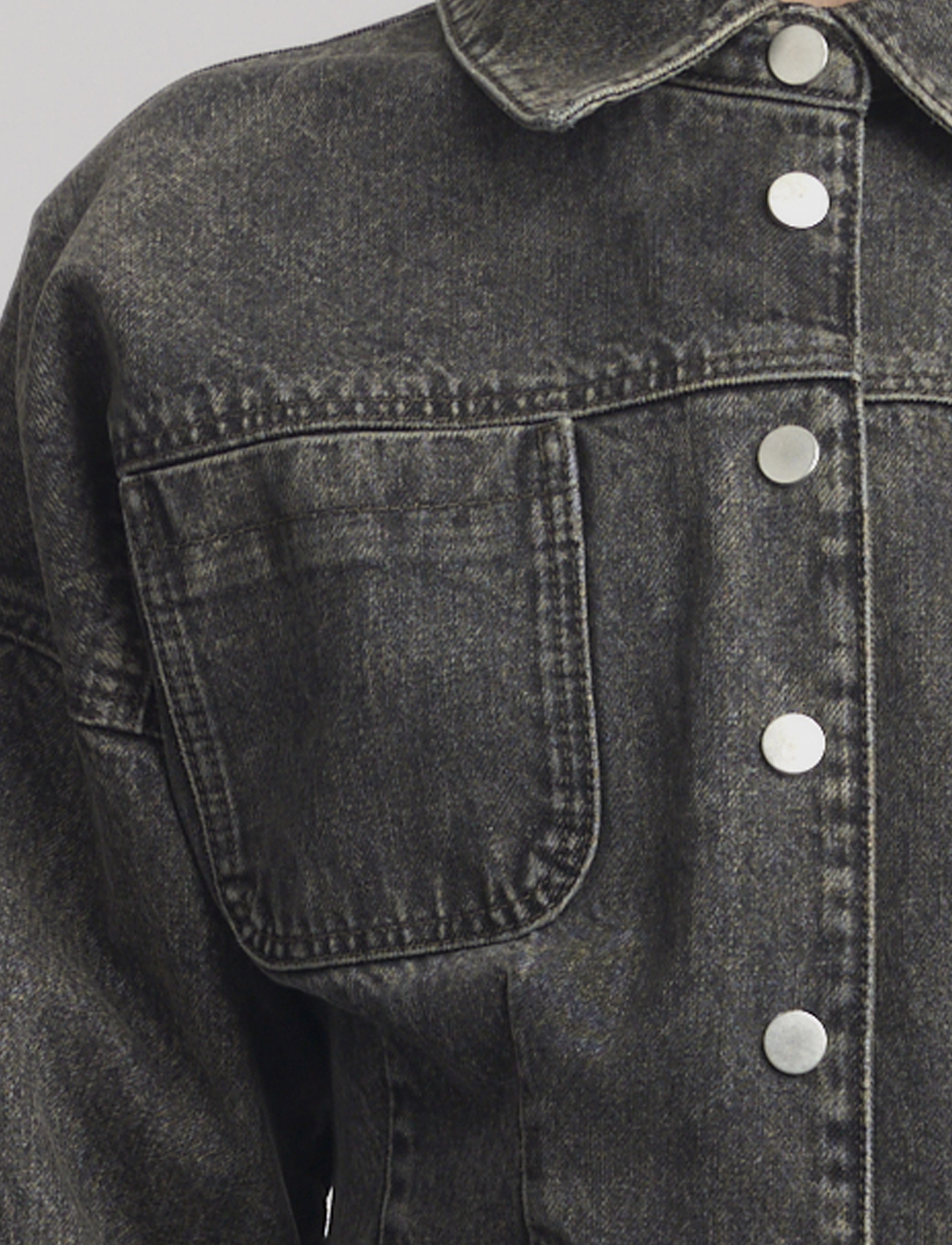 Gestuz - BrendaGZ LS shirt - džinsa krekli - grey brown washed - 5