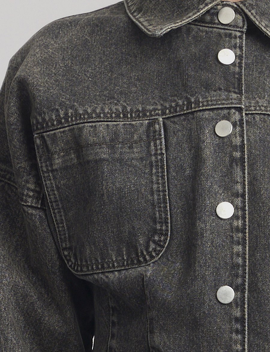 Gestuz - BrendaGZ LS shirt - jeanshemden - grey brown washed - 5