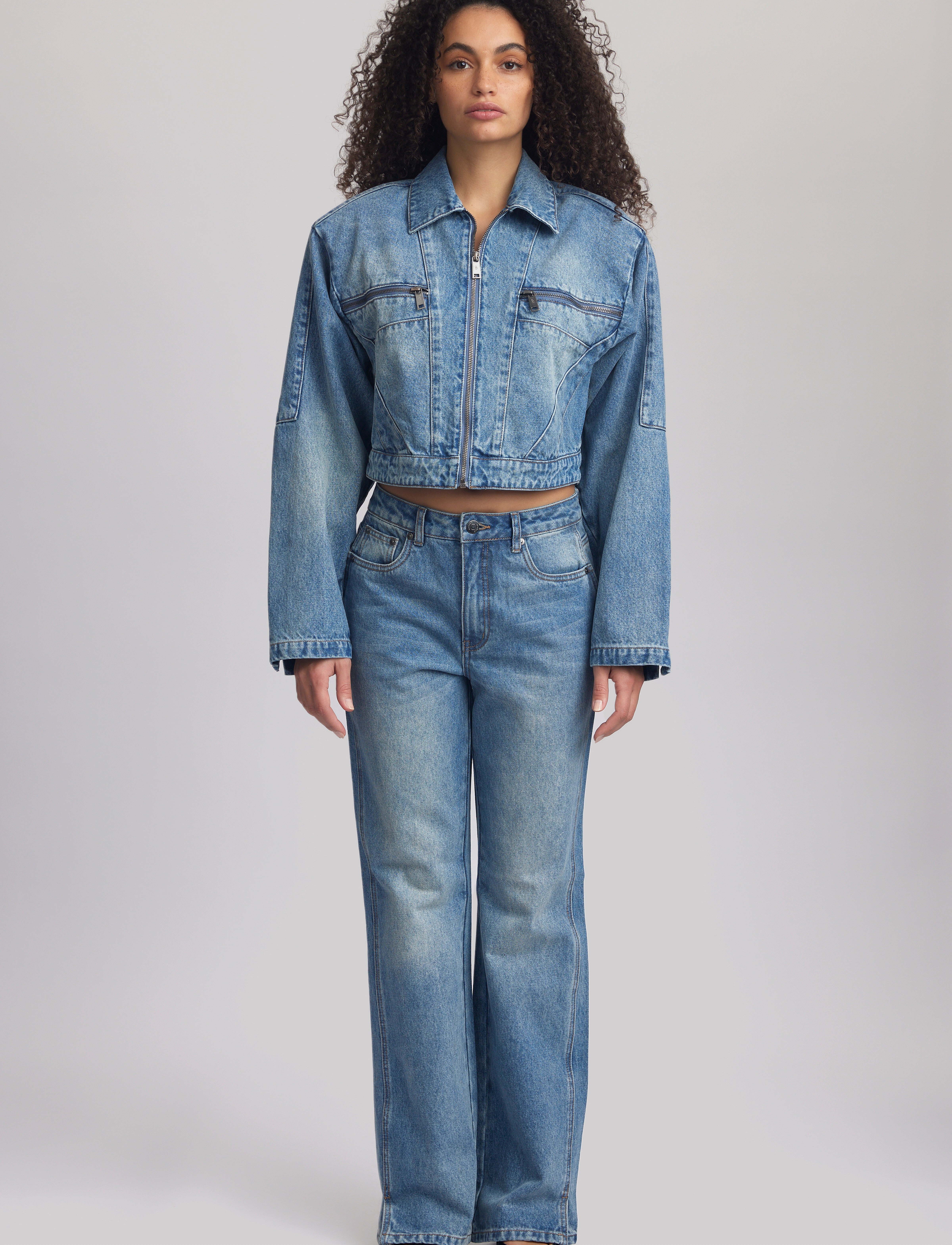 Gestuz - KathaGZ HW straight jeans - straight jeans - mid blue washed - 3