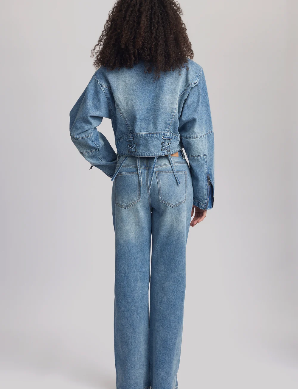 Gestuz - KathaGZ HW straight jeans - raka jeans - mid blue washed - 4