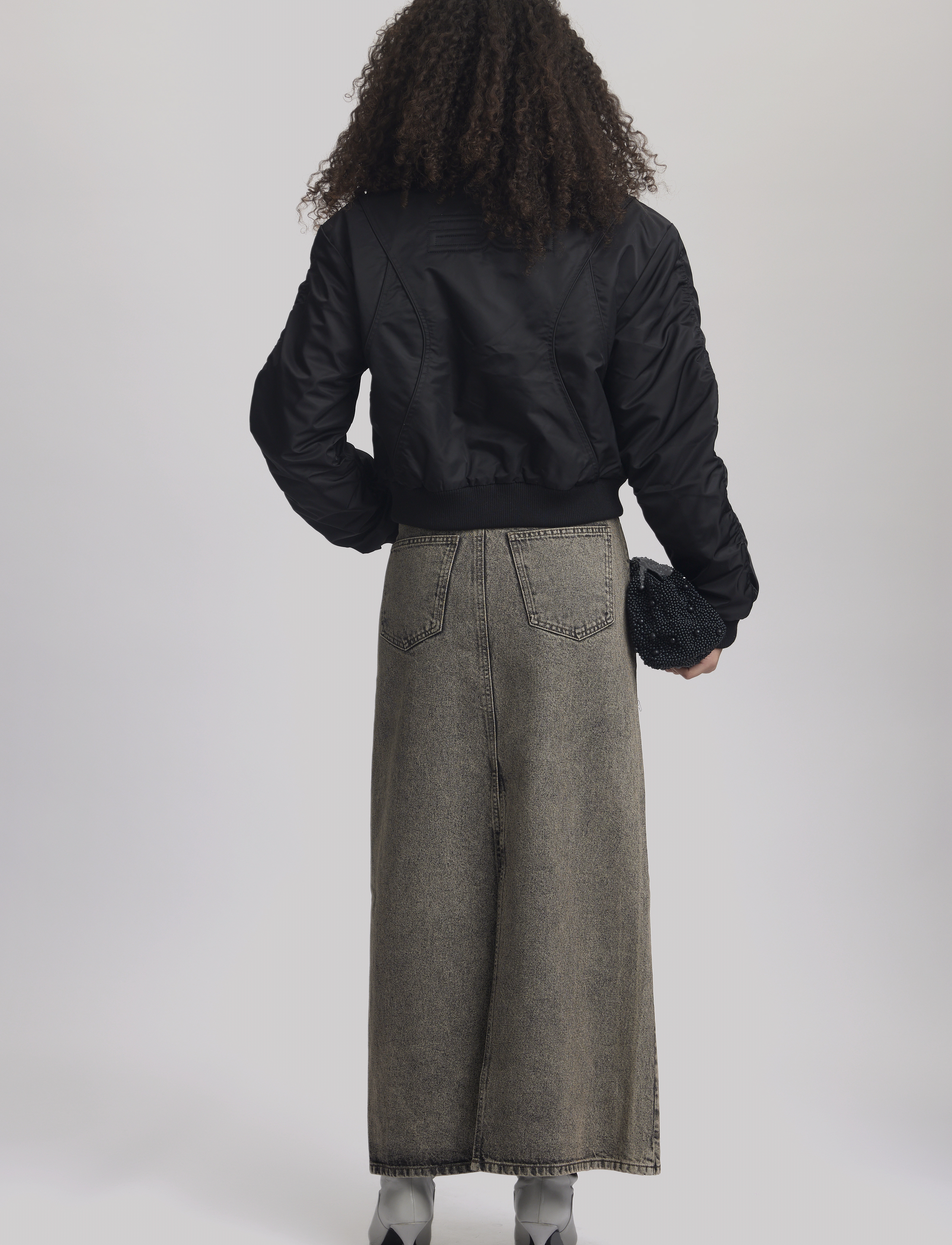 Gestuz - BrendaGZ HW long skirt - maxi röcke - grey brown washed - 5