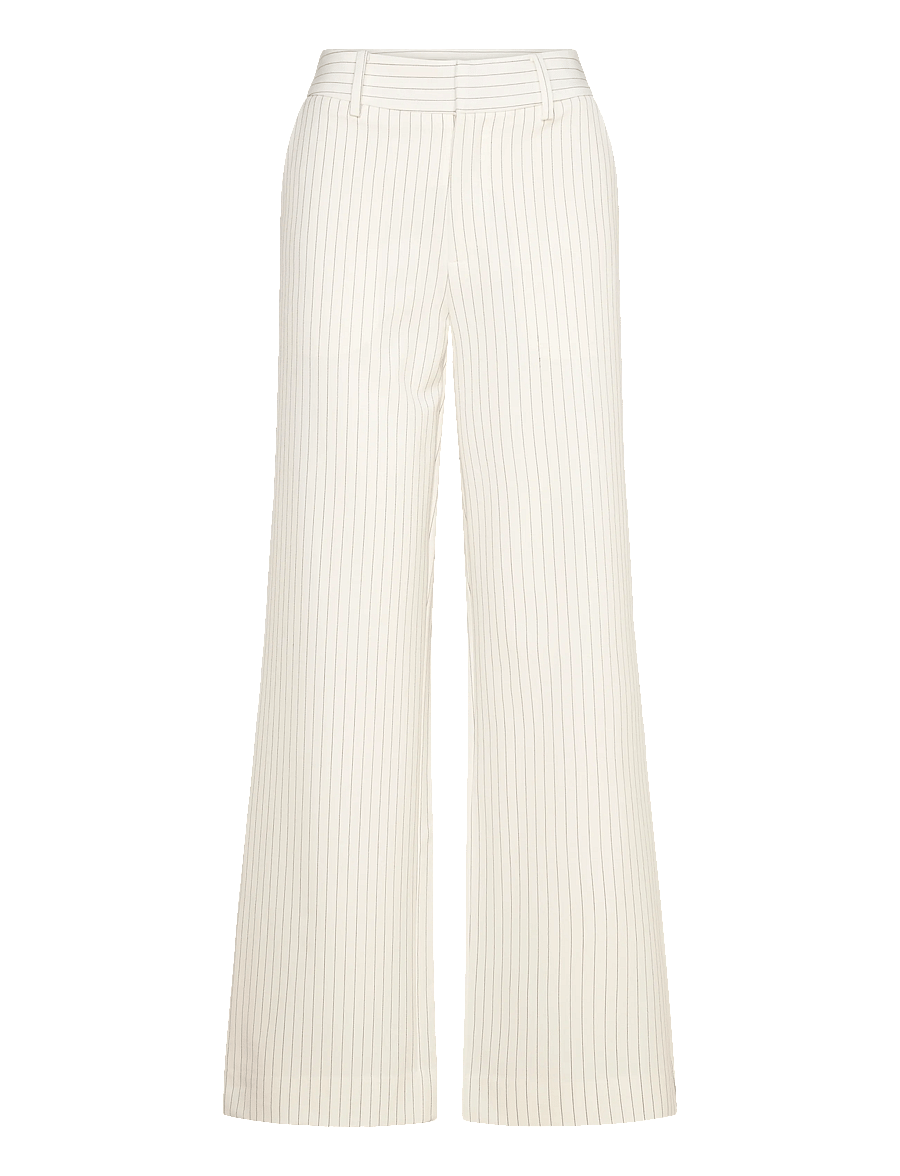 Gestuz - JoelleGZ mel. pinstripe MW pants - habitbukser - egret/grey pinstripe - 0