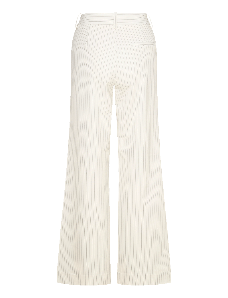 Gestuz - JoelleGZ mel. pinstripe MW pants - kostymbyxor - egret/grey pinstripe - 1