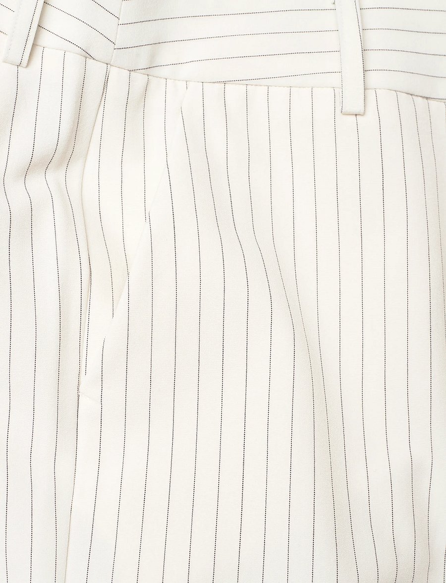 Gestuz - JoelleGZ mel. pinstripe MW pants - habitbukser - egret/grey pinstripe - 2