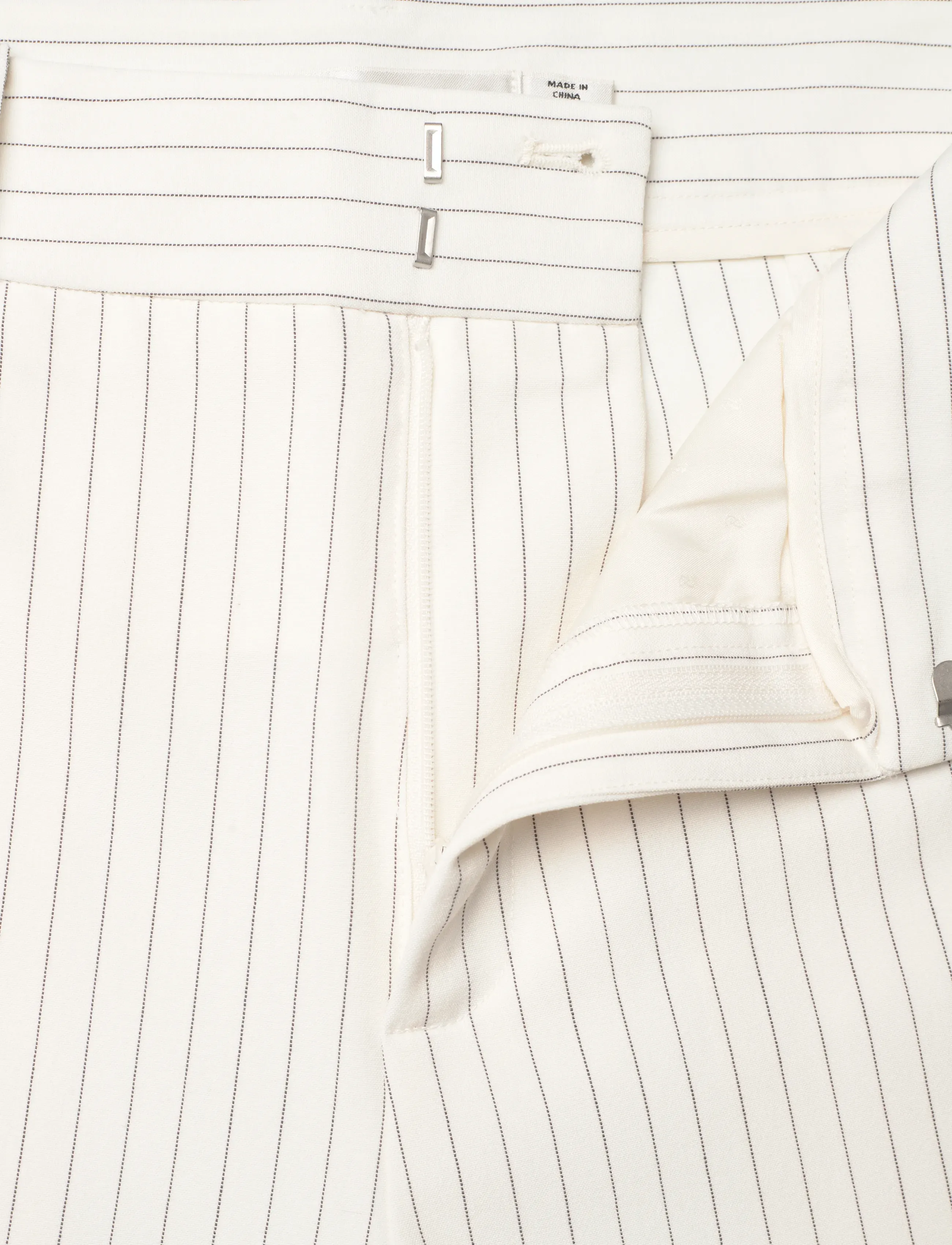 Gestuz - JoelleGZ mel. pinstripe MW pants - habitbukser - egret/grey pinstripe - 3