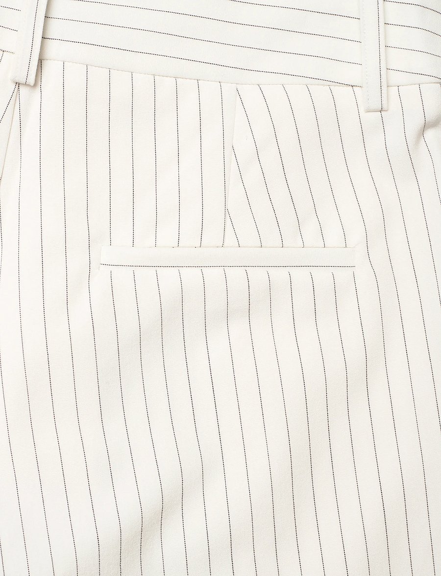 Gestuz - JoelleGZ mel. pinstripe MW pants - habitbukser - egret/grey pinstripe - 4