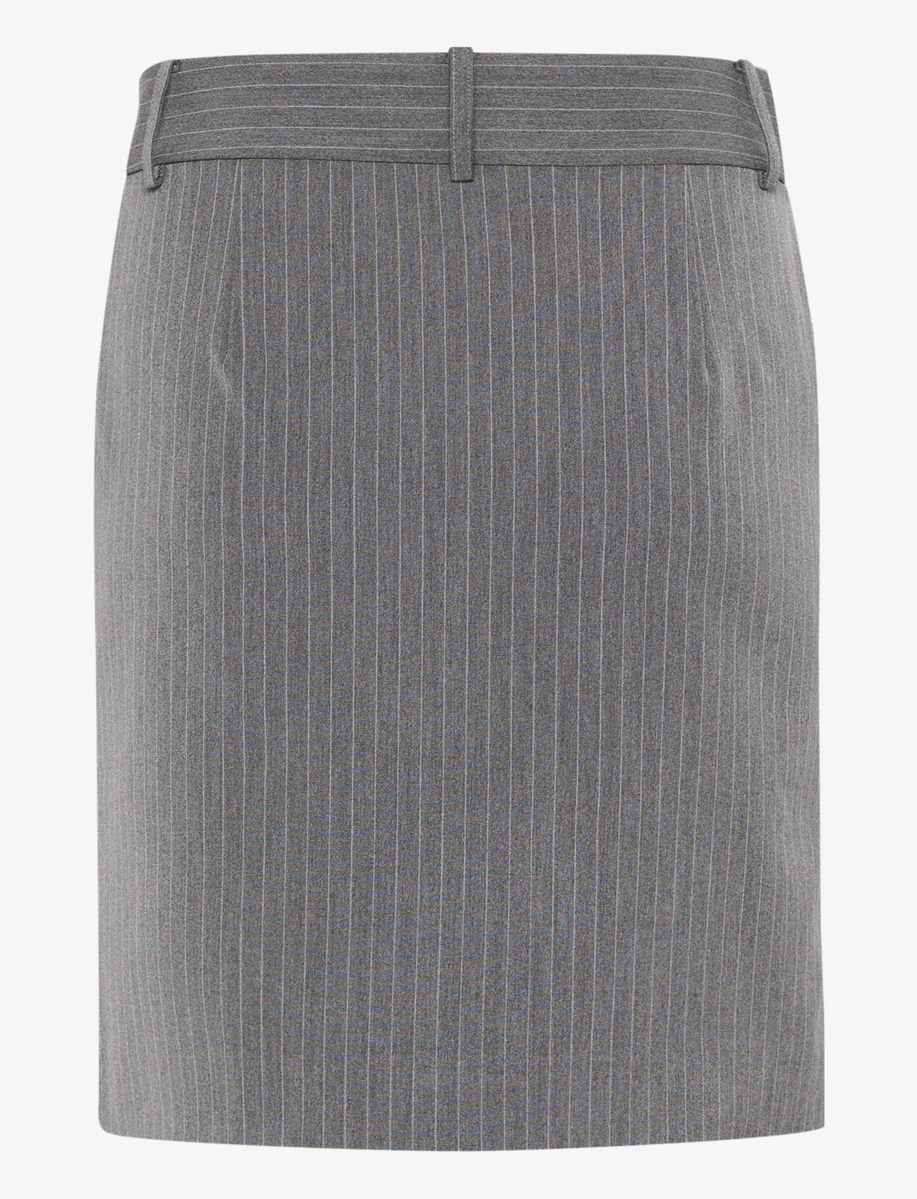 Gestuz - JoelleGZ mel. pinstripe MW skirt - korte nederdele - grey pinstripe - 2