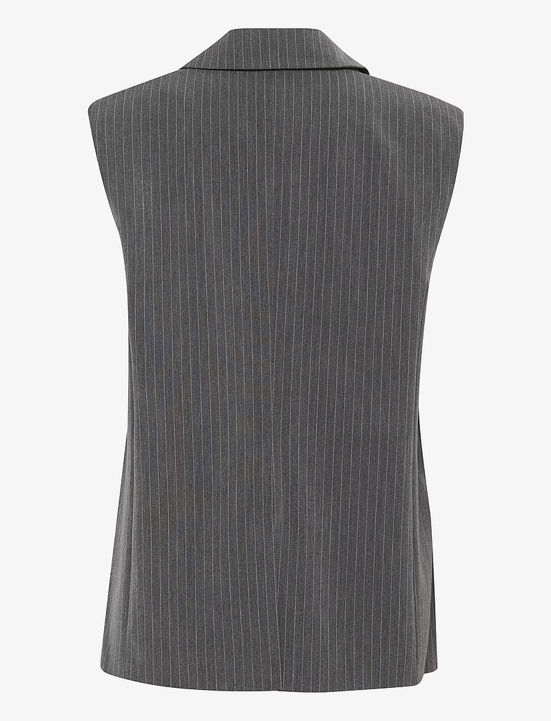 Gestuz - JoelleGZ mel. pinstripe waistcoat - westen - grey pinstripe - 2