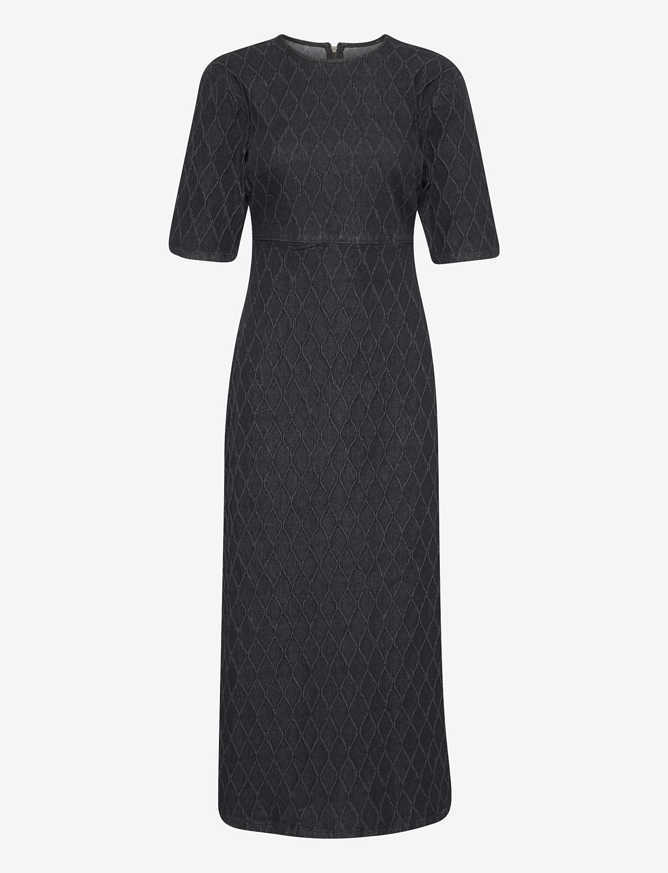 Gestuz - RozerinGZ SS long dress - midi kjoler - dark black wash - 1