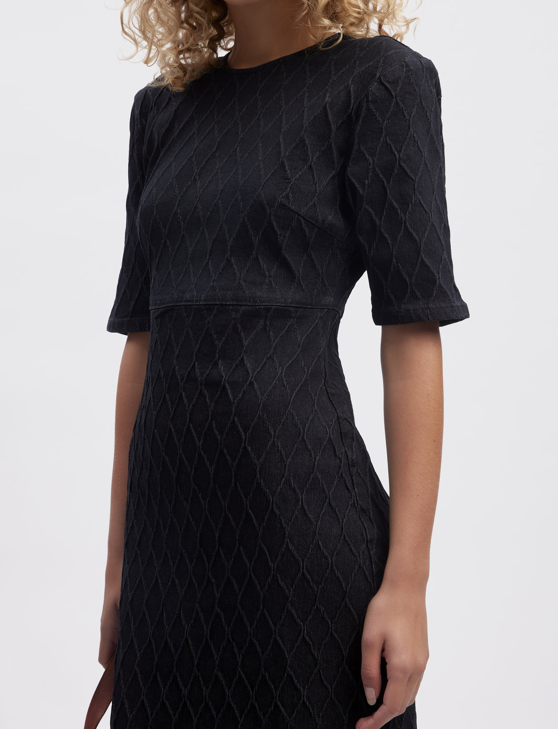 Gestuz - RozerinGZ SS long dress - midikleidid - dark black wash - 0