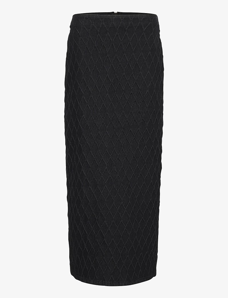 Gestuz - RozerinGZ long skirt - maxi nederdele - dark black wash - 1