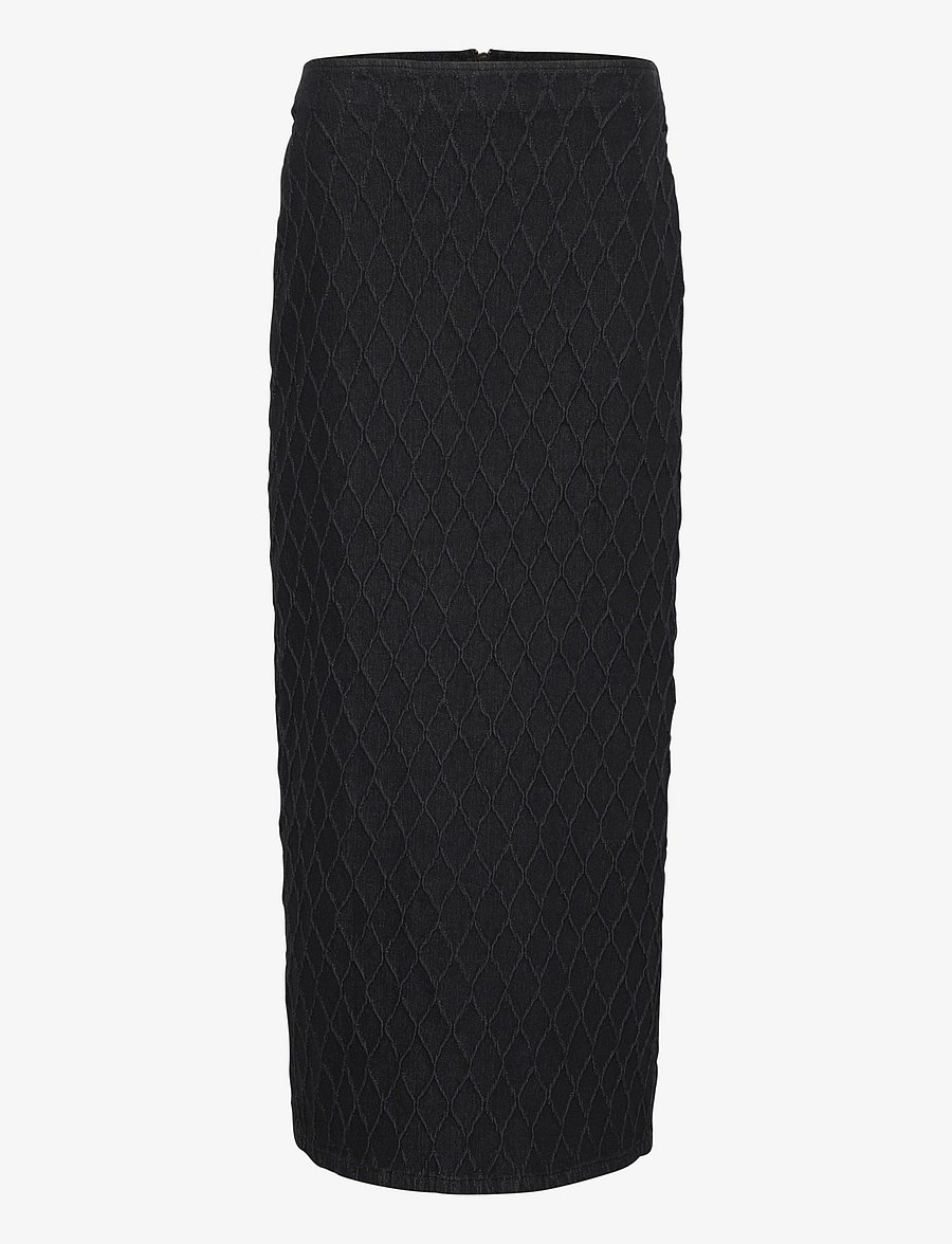 Gestuz - RozerinGZ long skirt - maxi pils - dark black wash - 1