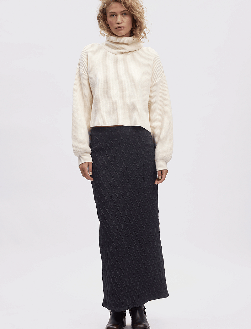 Gestuz - RozerinGZ long skirt - maxi nederdele - dark black wash - 3