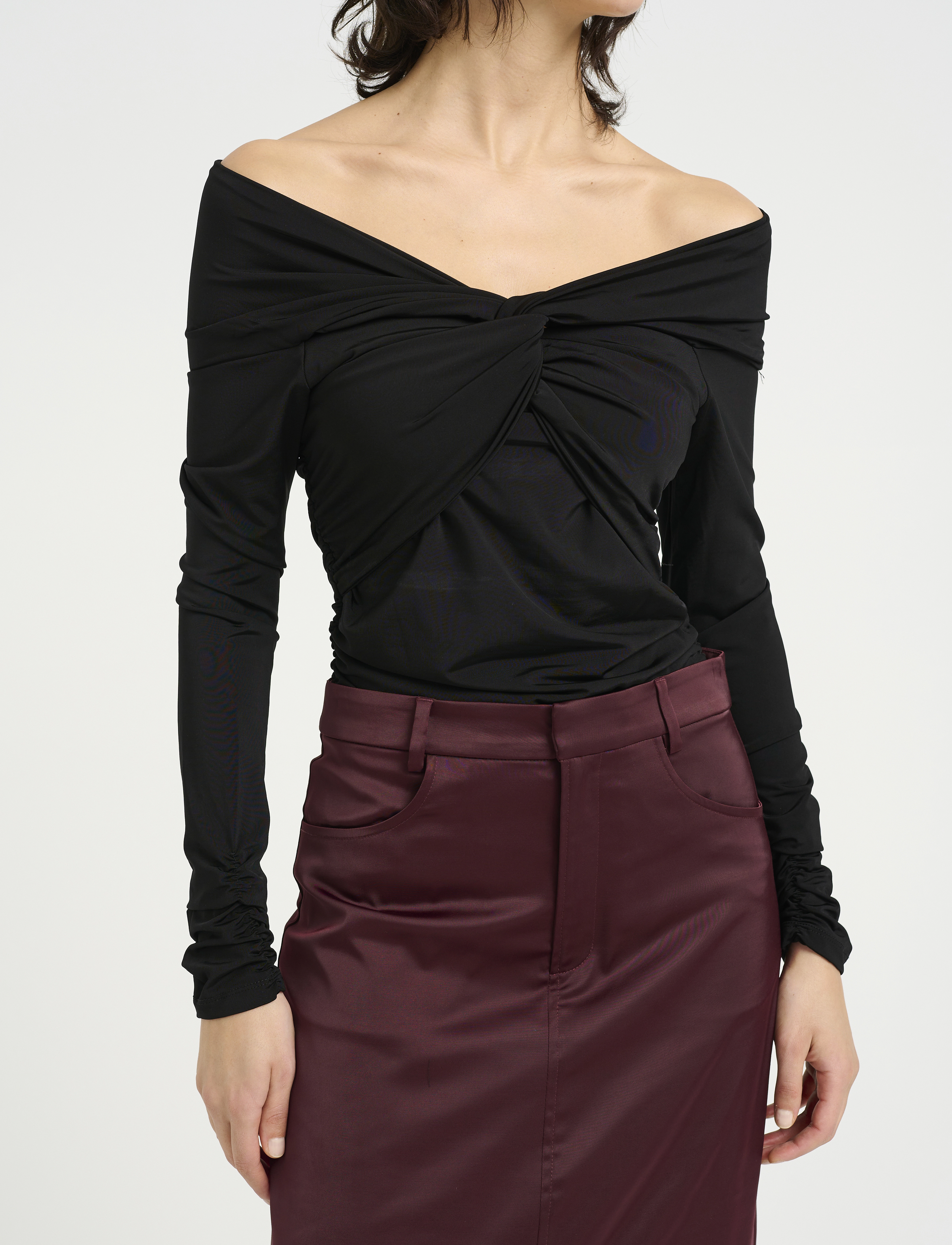 Gestuz - SammyGZ ls top - crop tops - black - 5