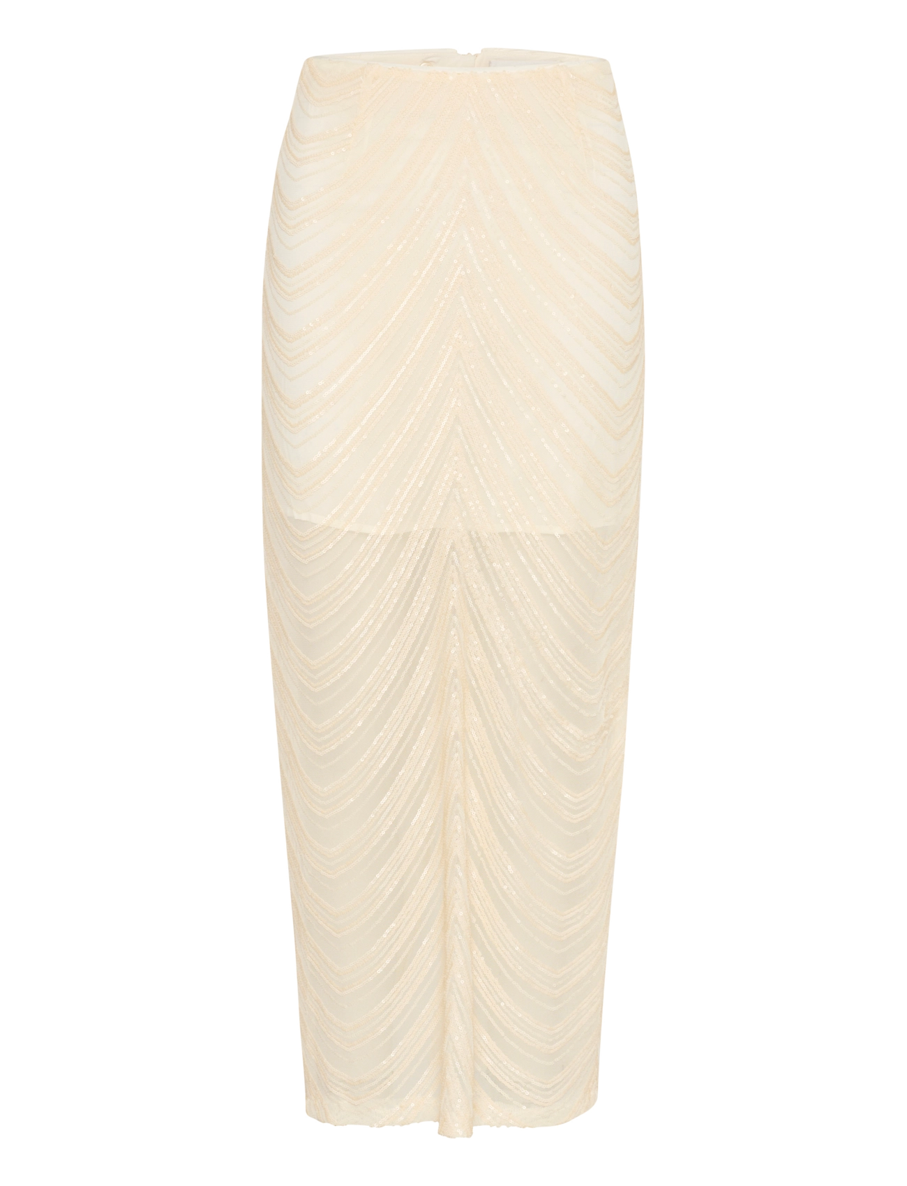 Gestuz GliraGZ HW long skirt - Röcke - BUTTER YELLOW SEQUINS / cream