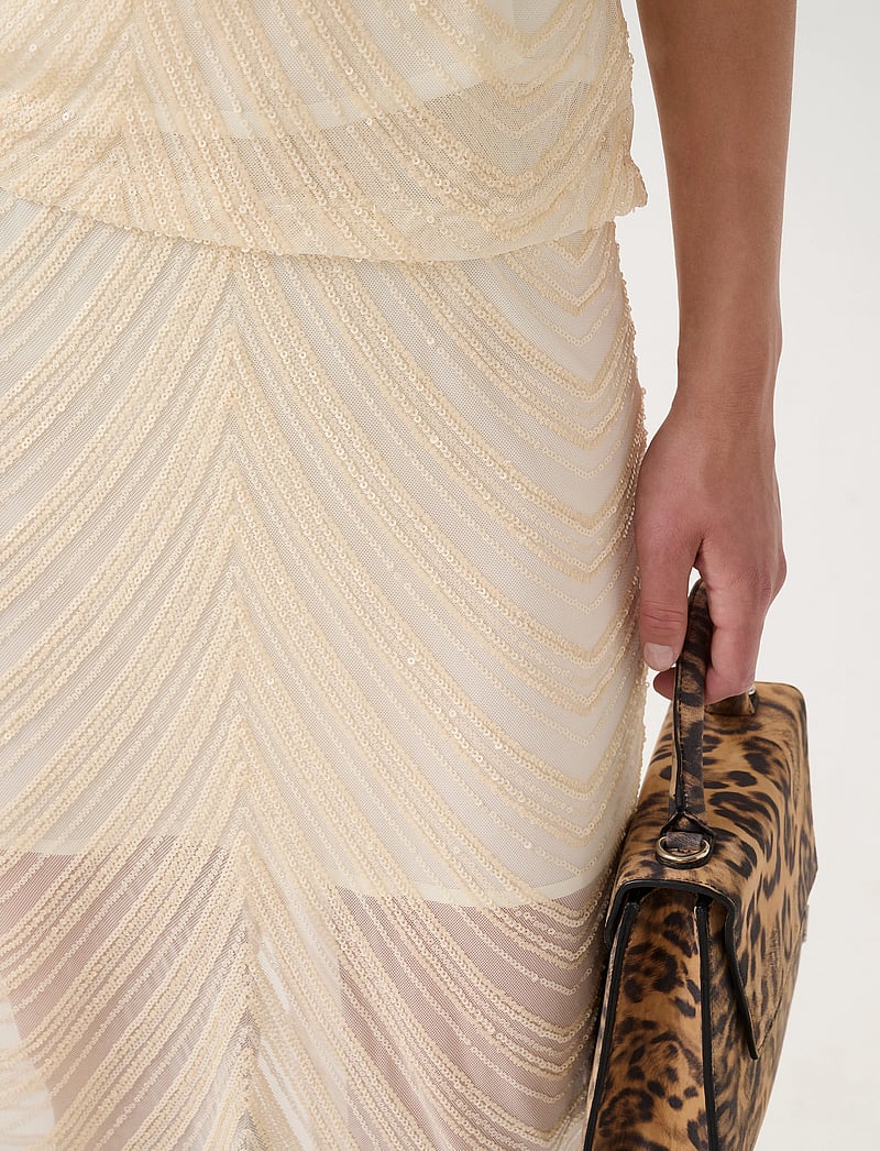 Gestuz - GliraGZ HW long skirt - pailletten-röcke - butter yellow sequins - 3