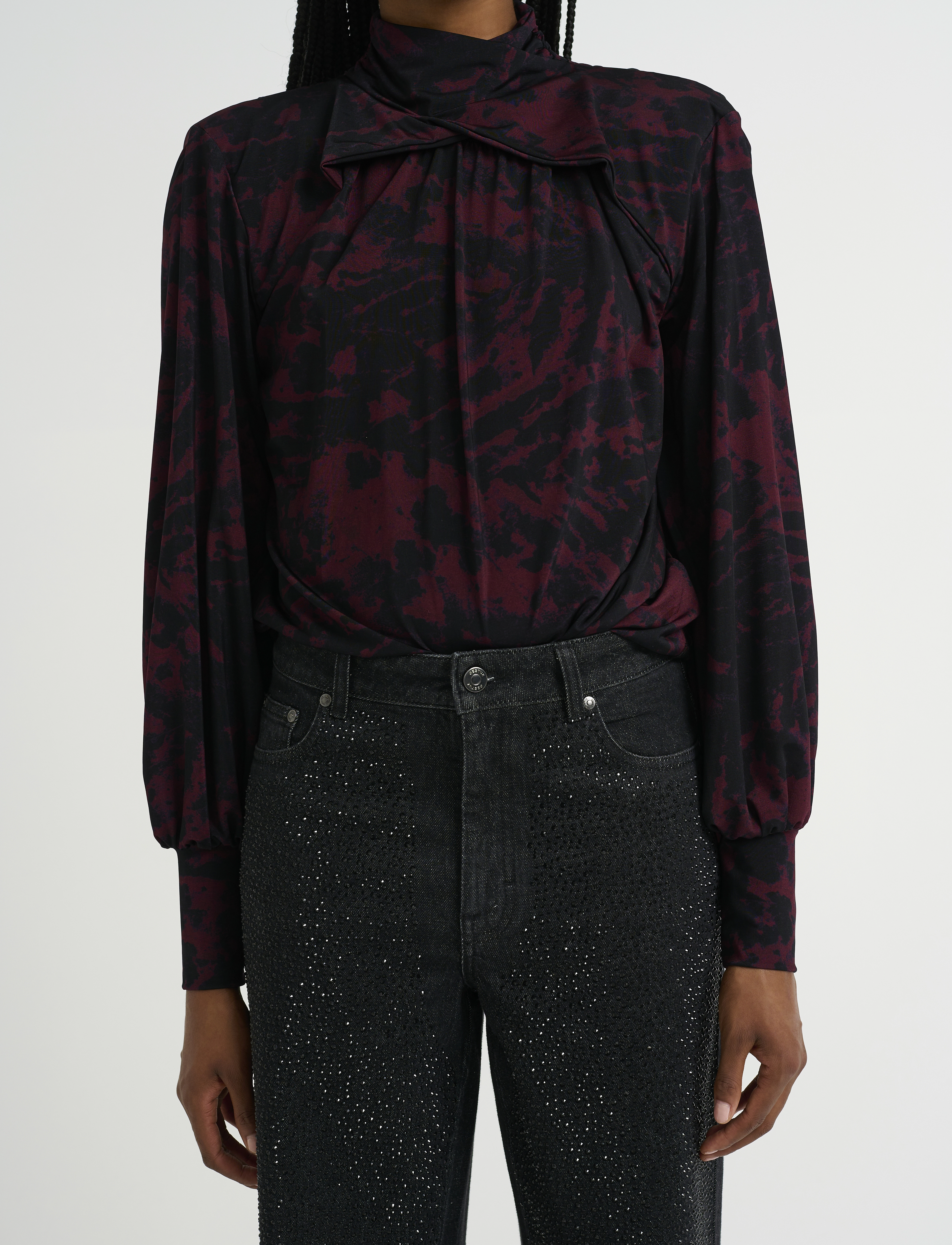 Gestuz - RedeinaGZ P ls blouse - pikkade varrukatega pluusid - red structure - 4