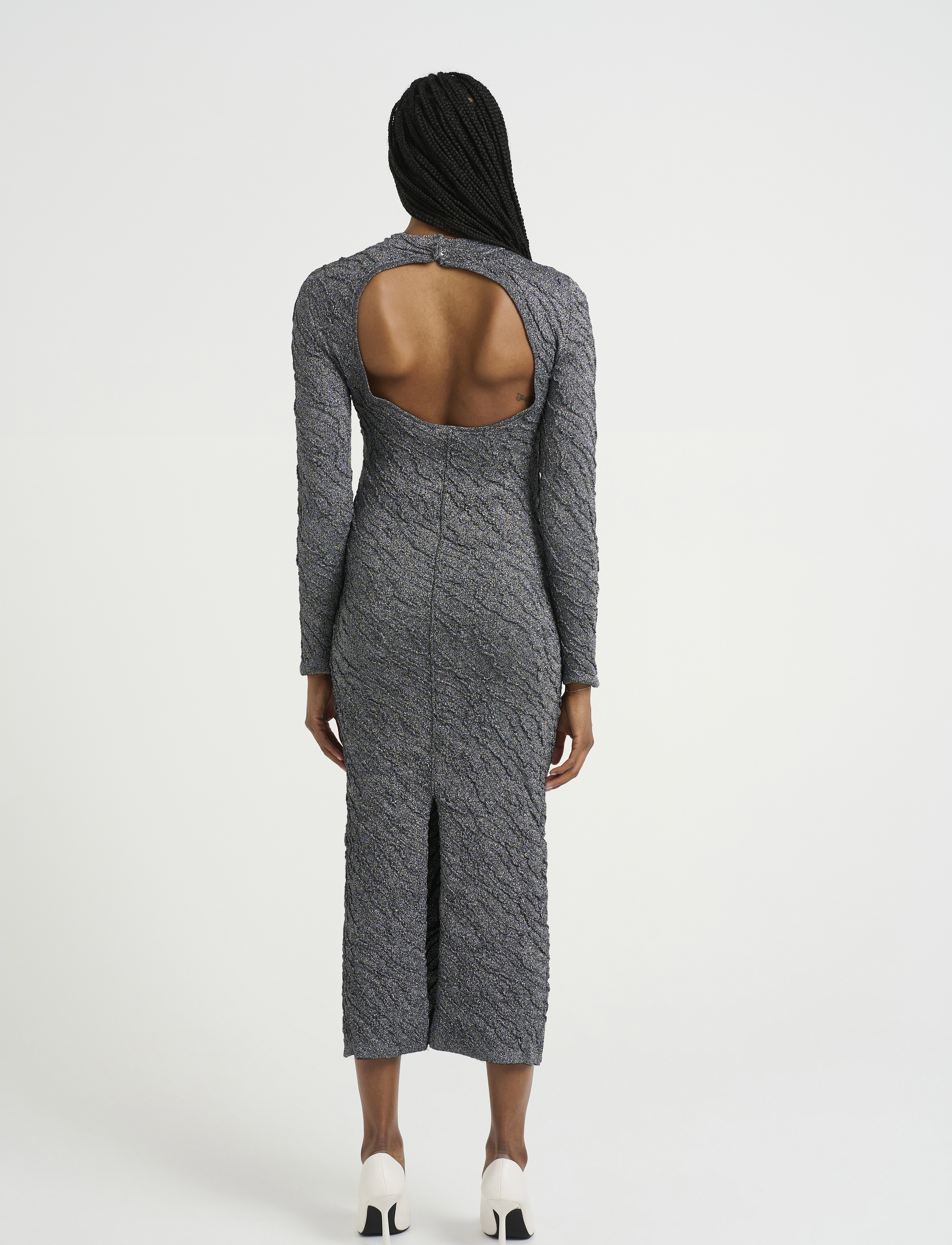 Gestuz - PillaGZ long dress - stramme kjoler - black/silver lurex - 4