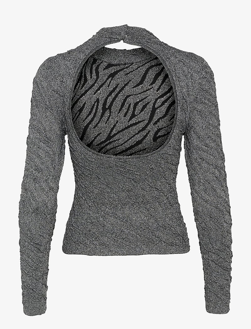 Gestuz - PillaGZ ls blouse - striktrøjer - black/silver lurex - 2