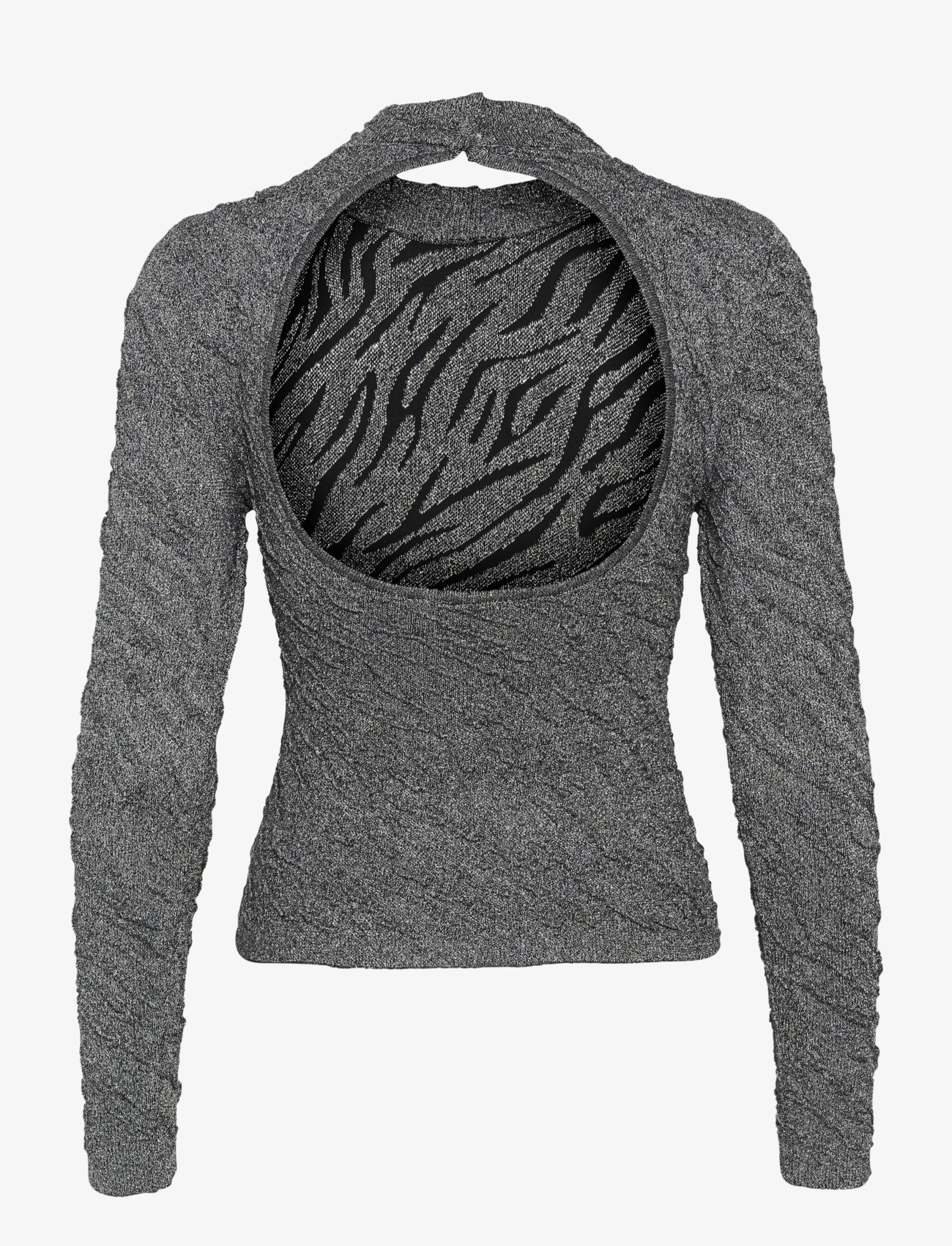 Gestuz - PillaGZ ls blouse - jumpers - black/silver lurex - 2