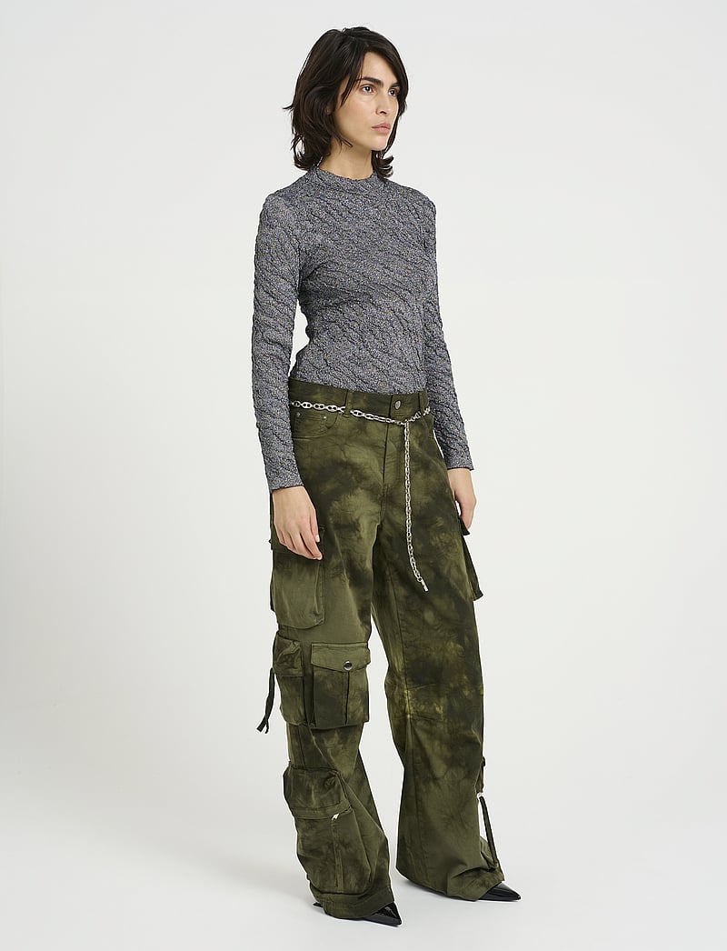 Gestuz - PillaGZ ls blouse - striktrøjer - black/silver lurex - 3