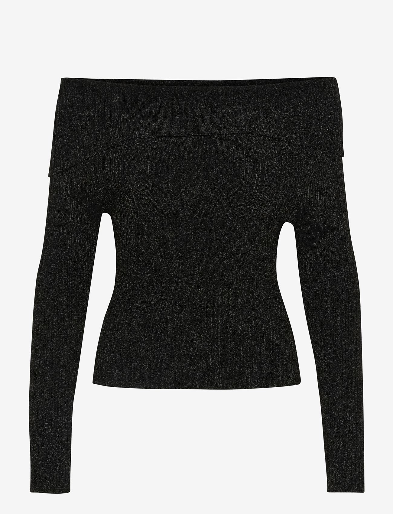 Gestuz - SilviGZ rib ls off shoulder - efterårstøj - black - 1