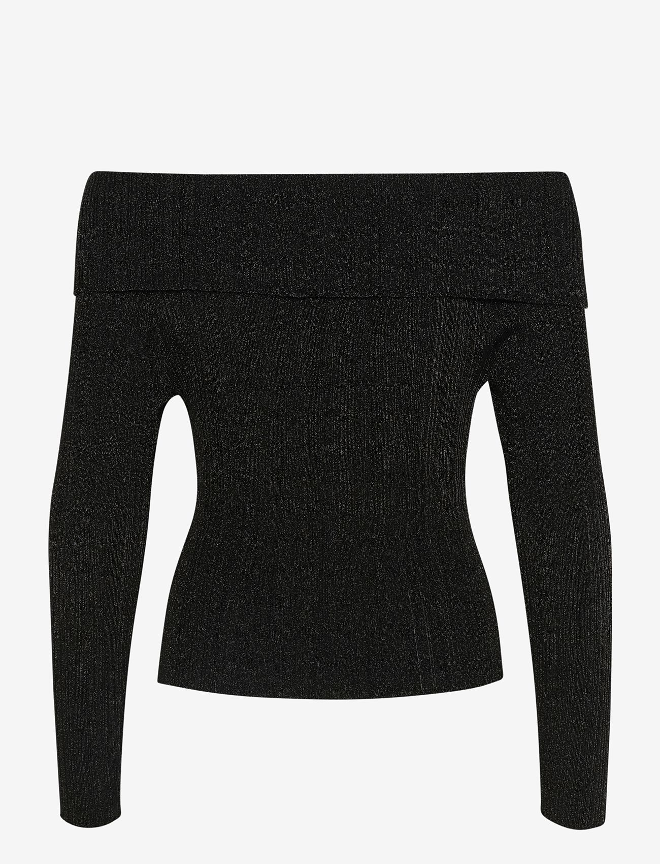Gestuz - SilviGZ rib ls off shoulder - efterårstøj - black - 2
