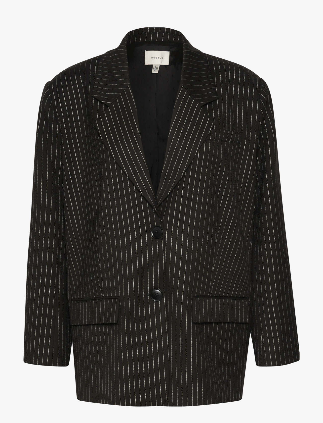 Gestuz CaylinaGZ OZ blazer - Bleiserit - BLACKPINSTRIPE LUREX / black