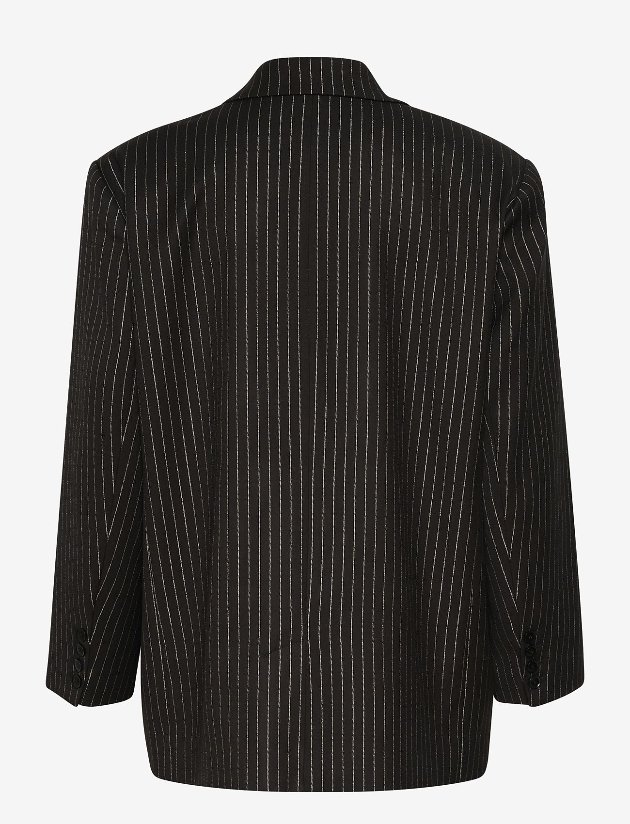 Gestuz - CaylinaGZ OZ blazer - enkelknäppta kavajer - blackpinstripe lurex - 2