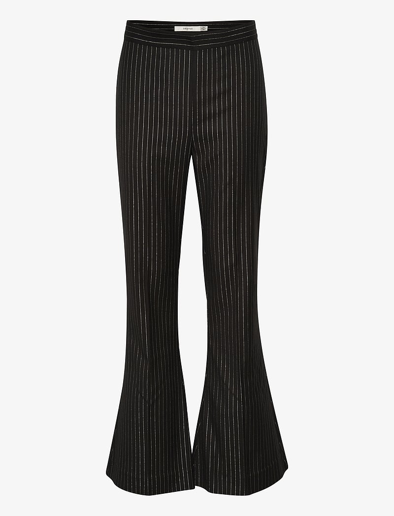 Gestuz - CaylinaGZ HW pants - alt laiad püksid - blackpinstripe lurex - 1